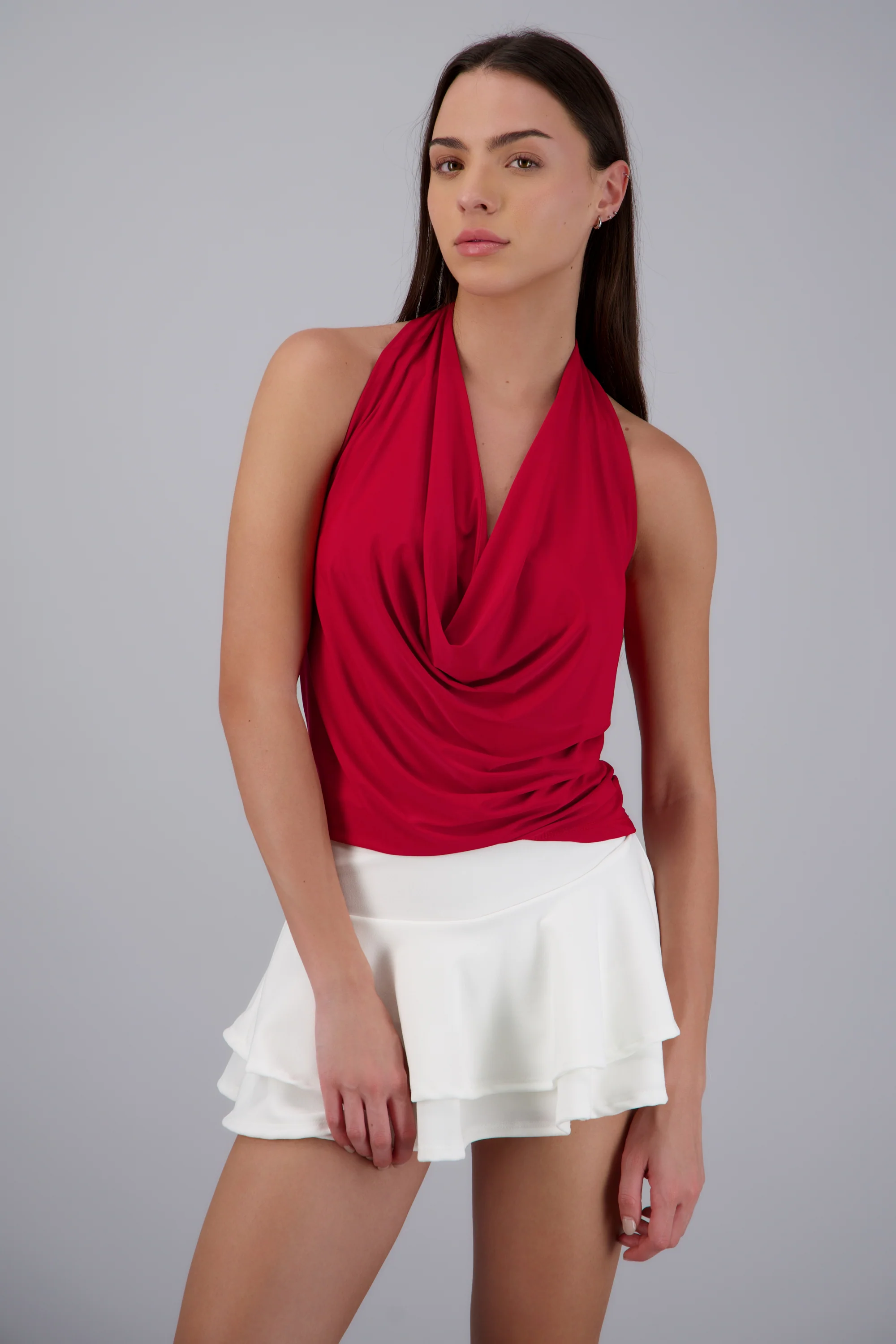 Top cuello cascada halter - Image 2