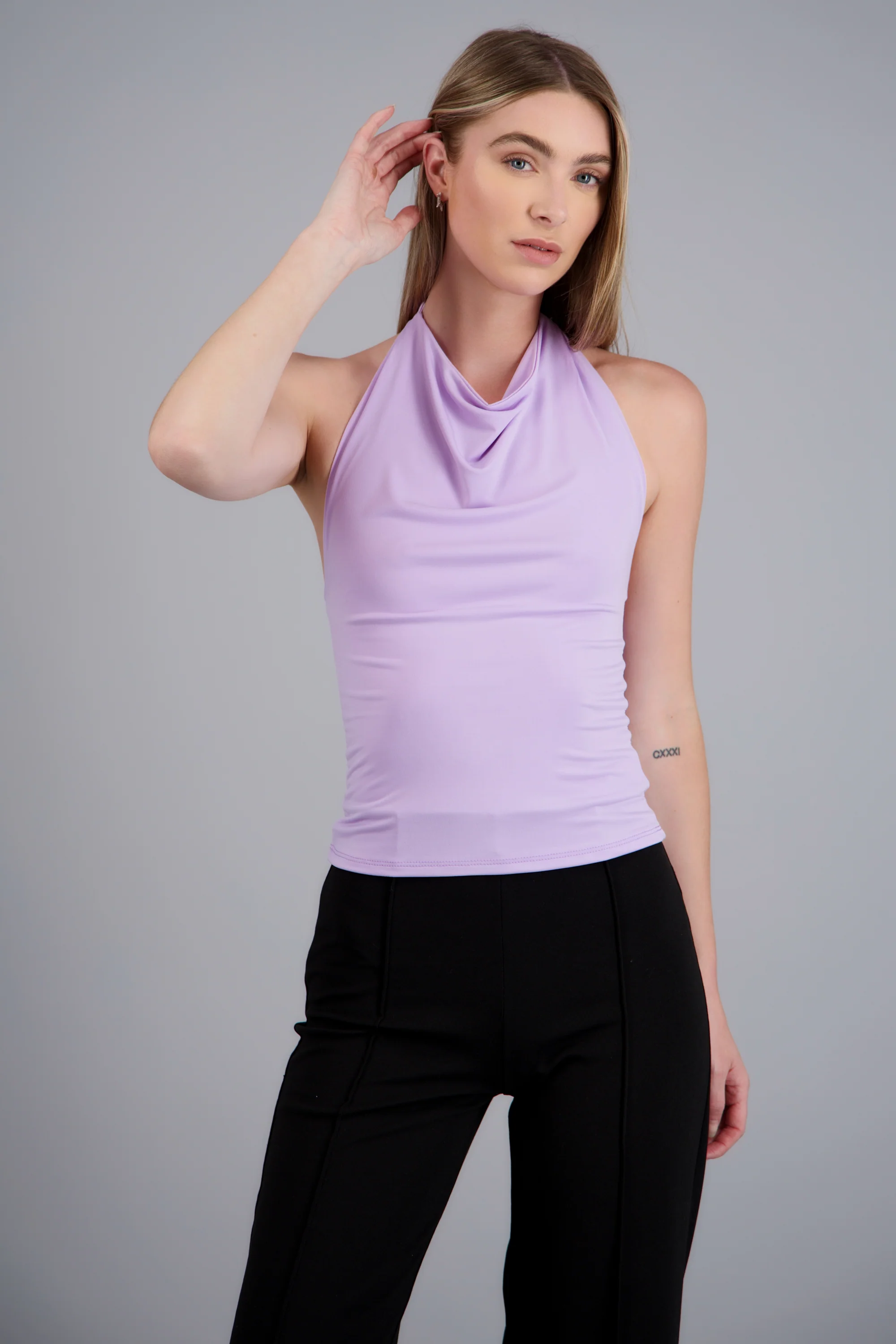 Top cuello cascada halter - Image 2