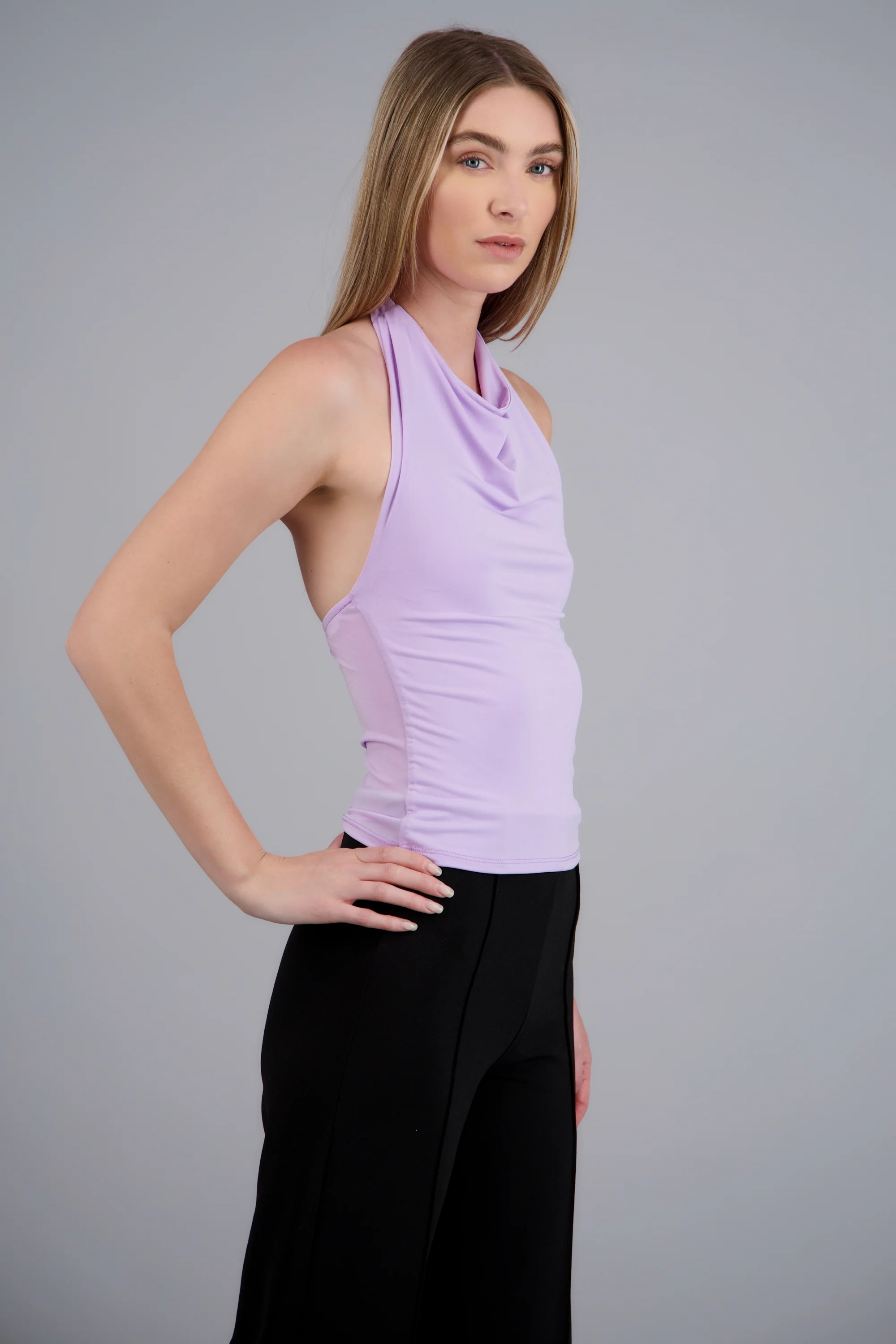Top cuello cascada halter - Image 3
