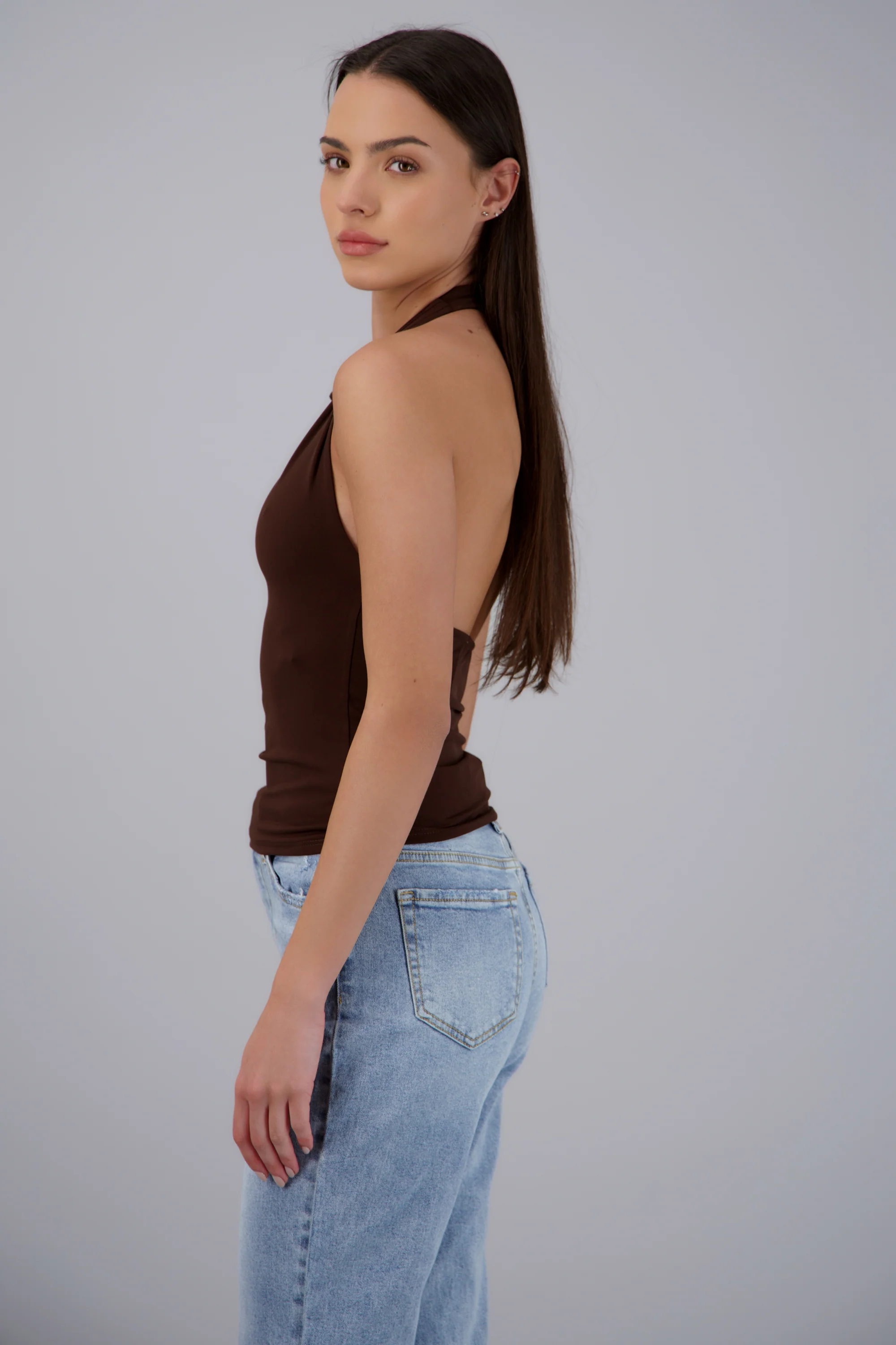 Top cuello cascada halter - Image 3
