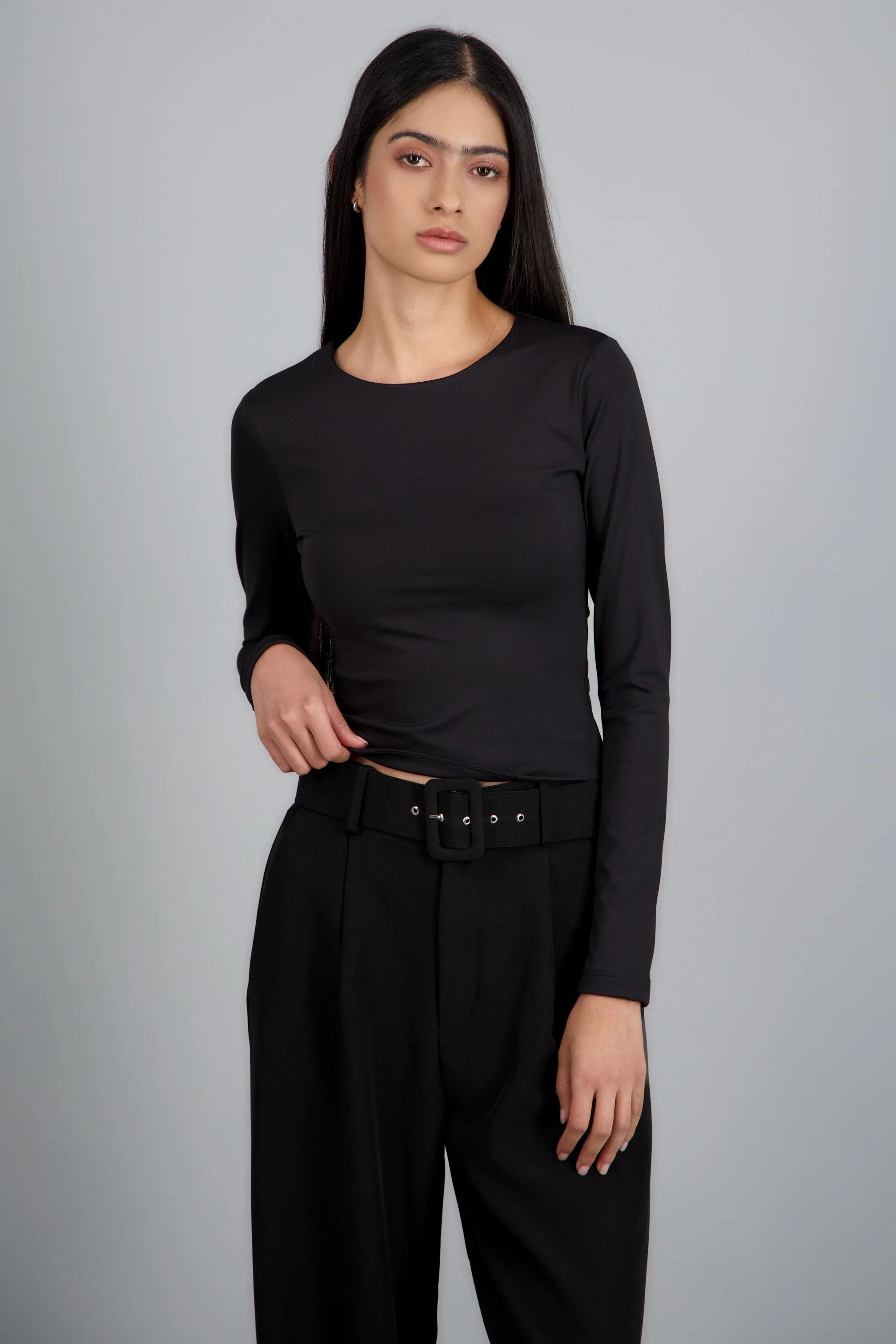 top cuello redondo manga larga - Image 2