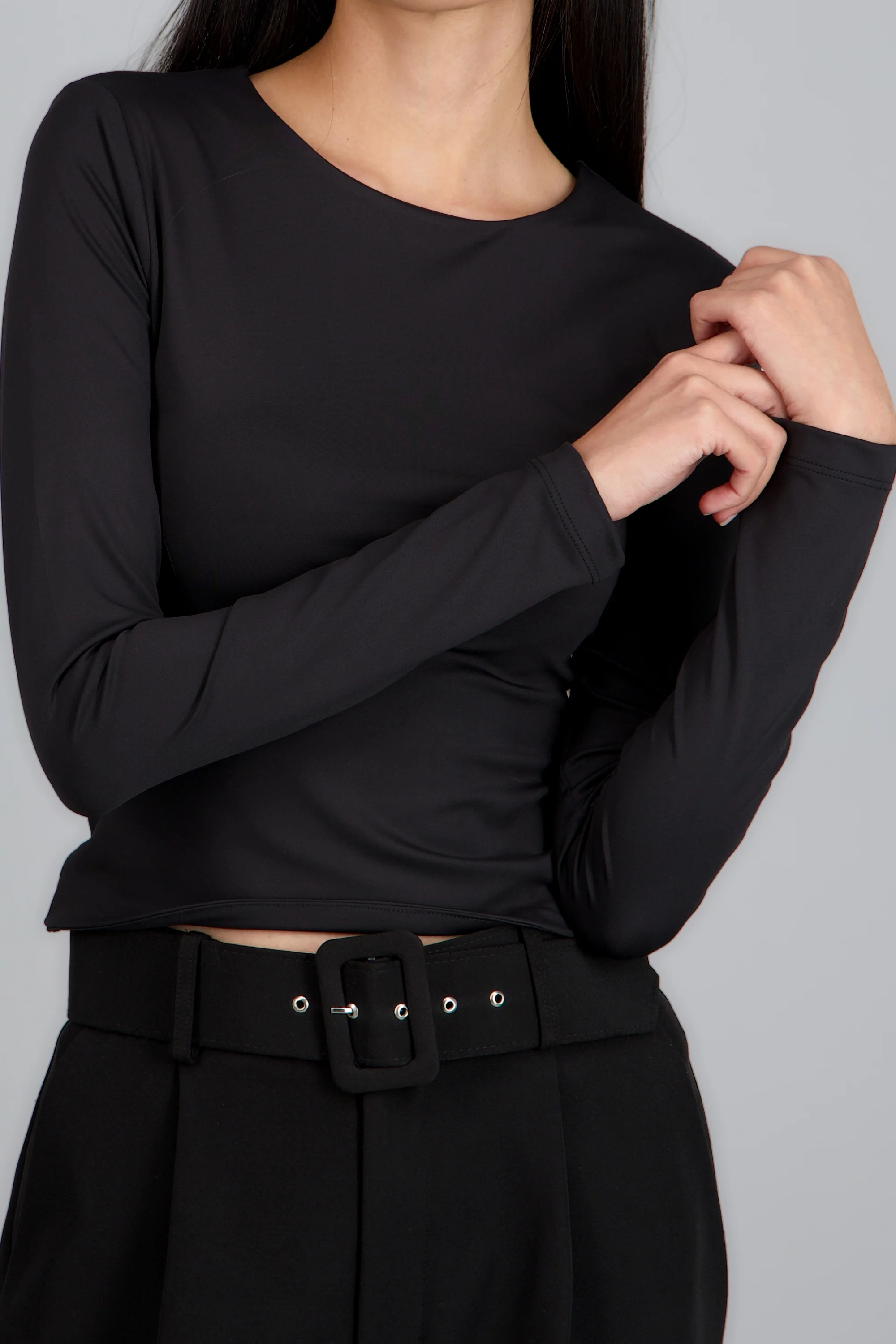 top cuello redondo manga larga - Image 5