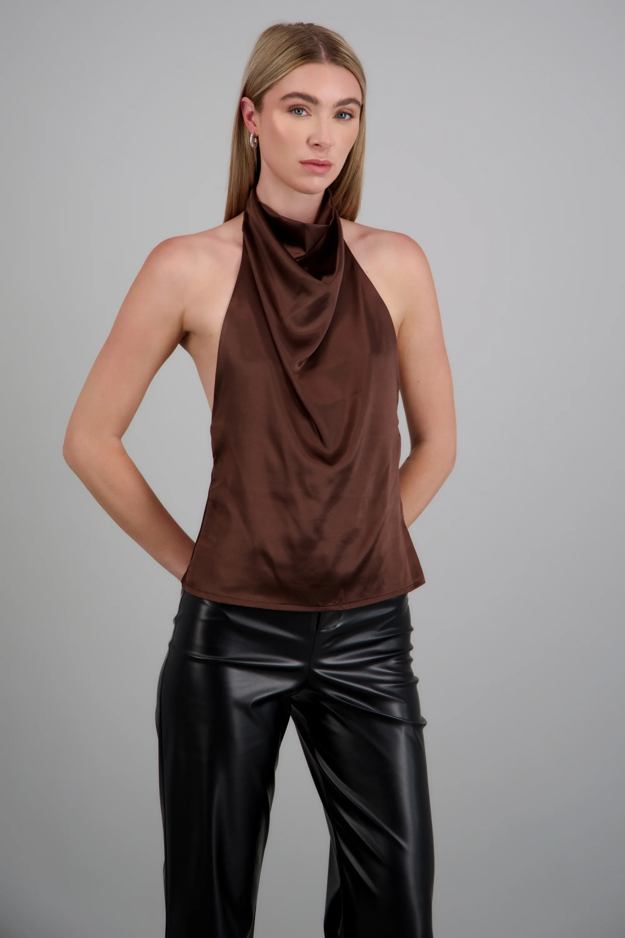 Top de satin halter