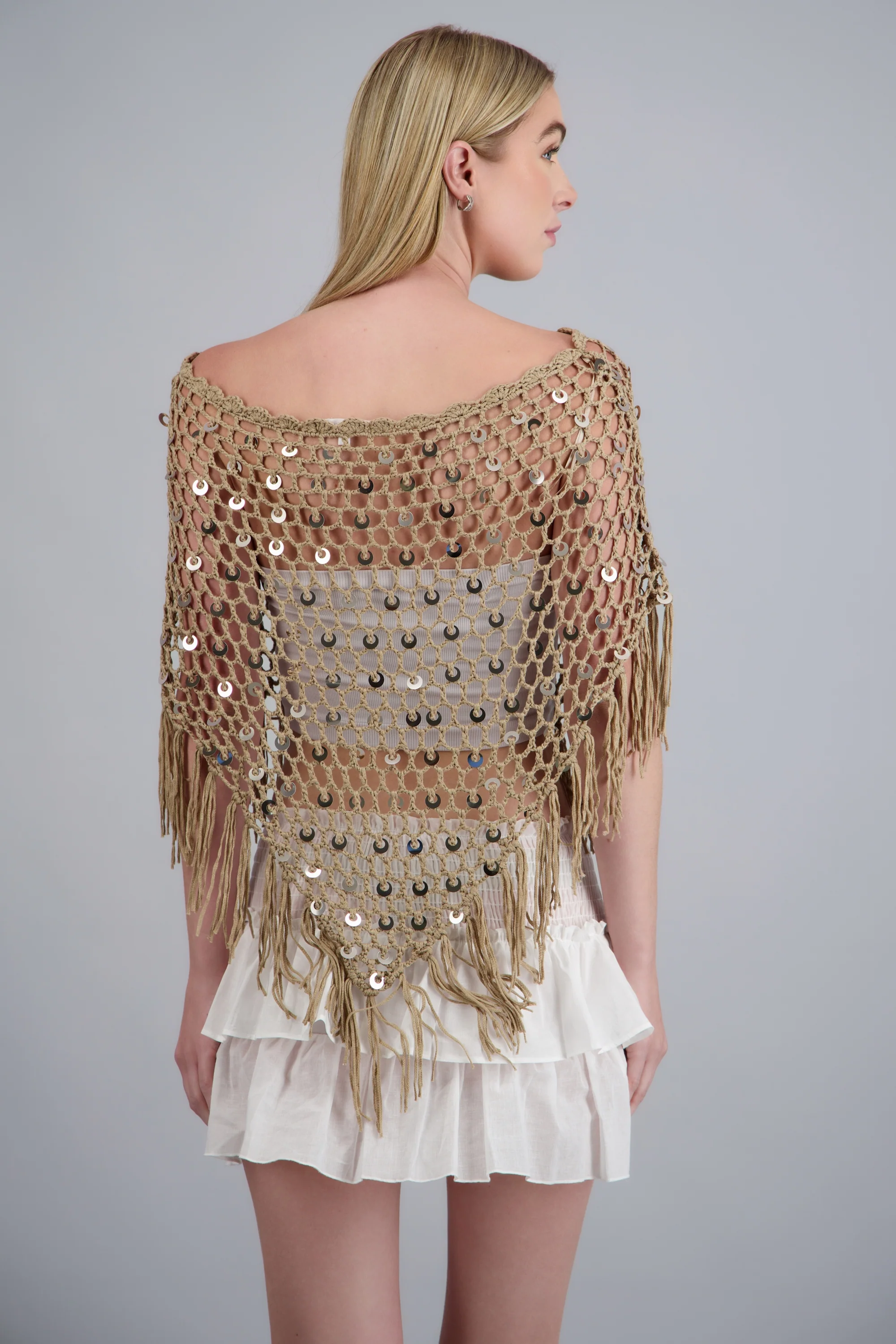 PONCHO ASIMETRICO C/LENTEJUELAS - Image 4