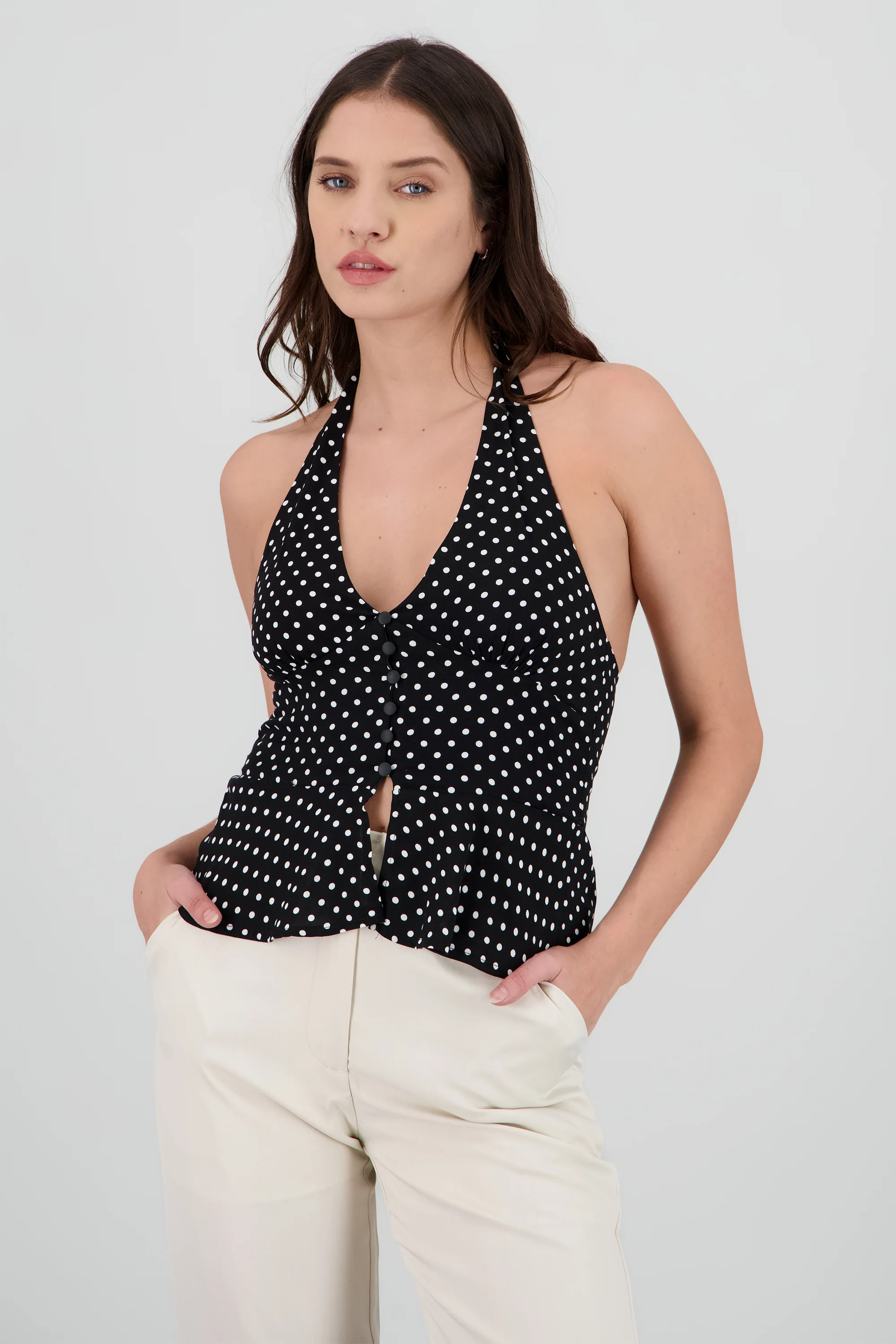Top halter botones al frente - Image 2