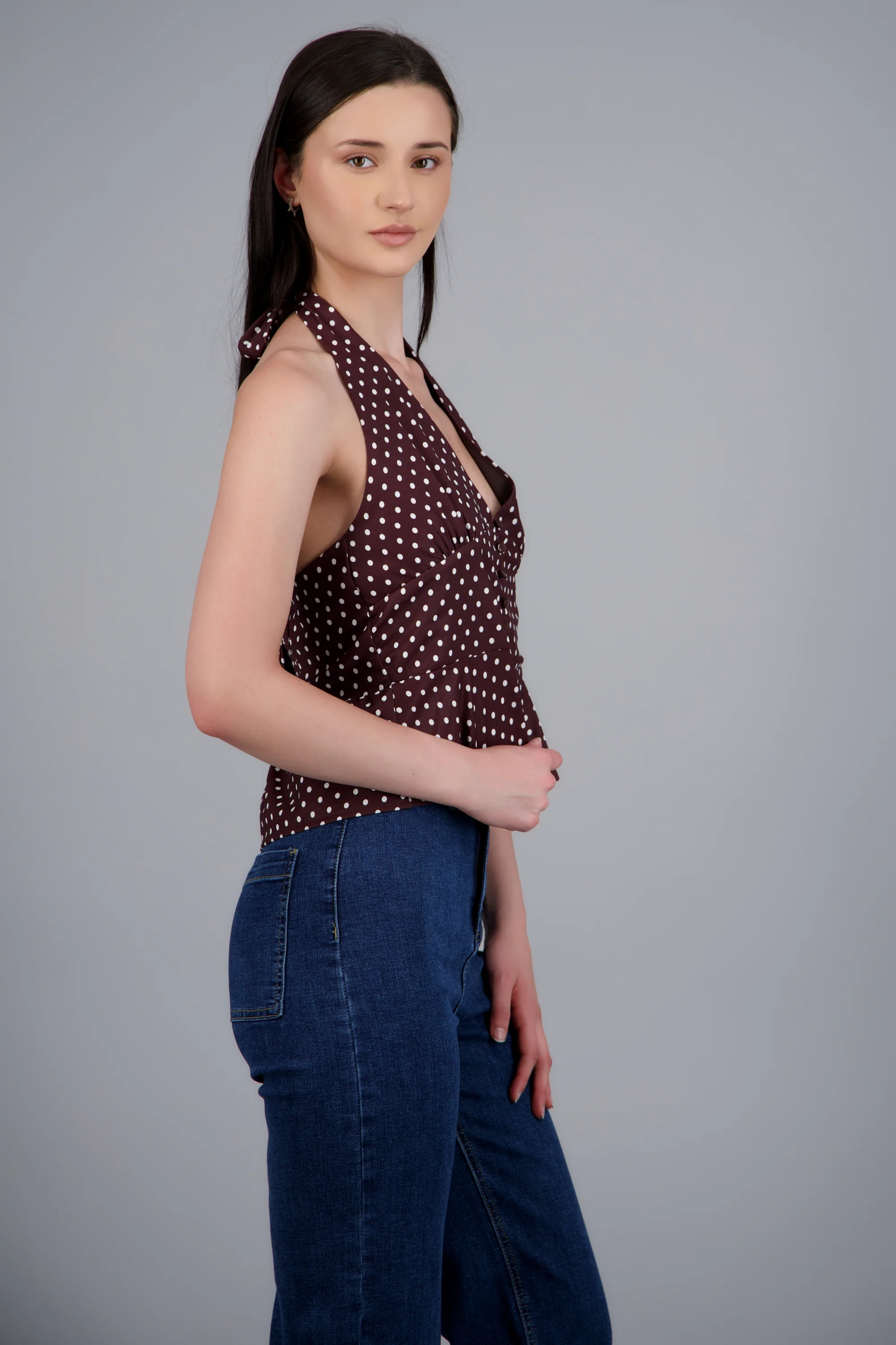 Top halter botones al frente - Image 2
