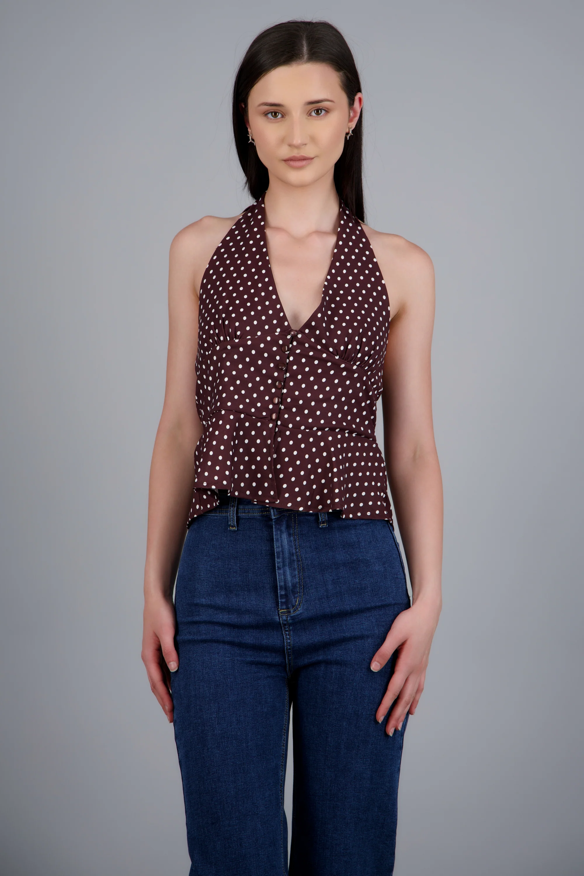 Top halter botones al frente - Image 3