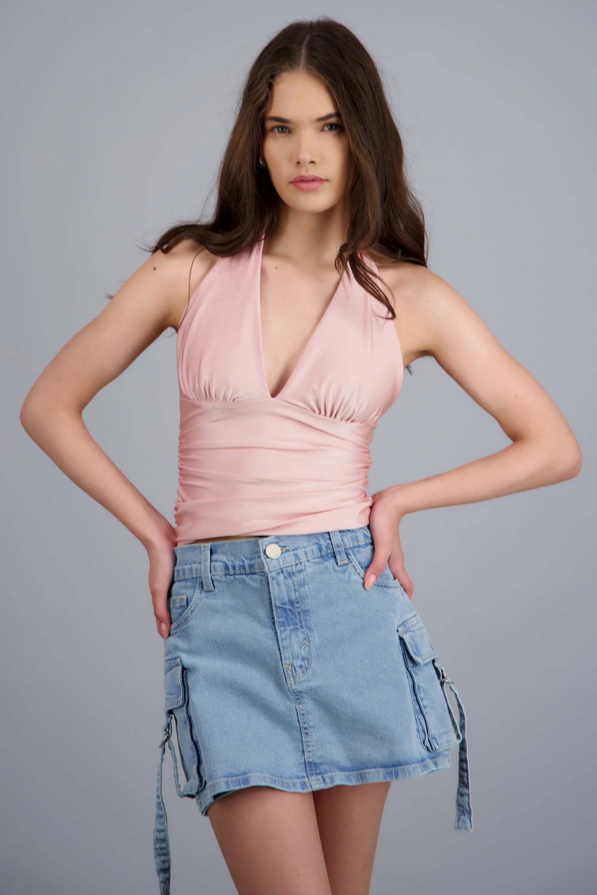 Top halter detalle pliegues - Image 2