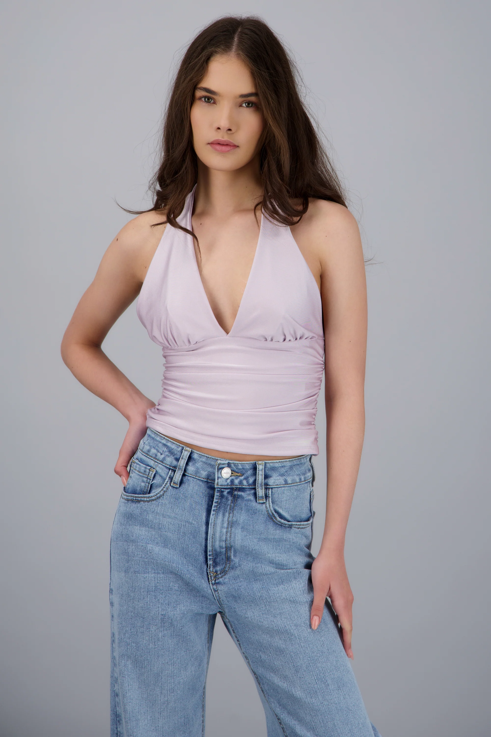 Top halter detalle pliegues - Image 3