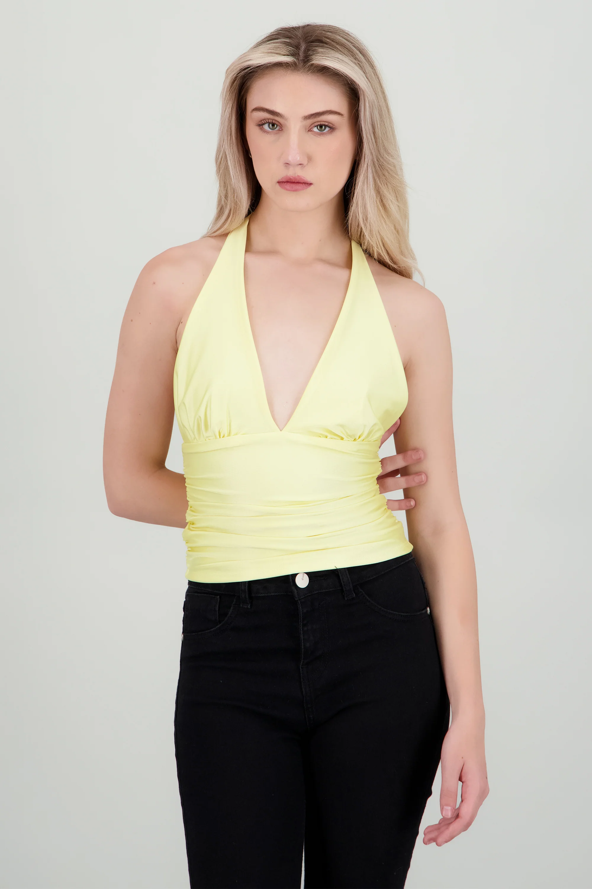 Top halter detalle pliegues - Image 2