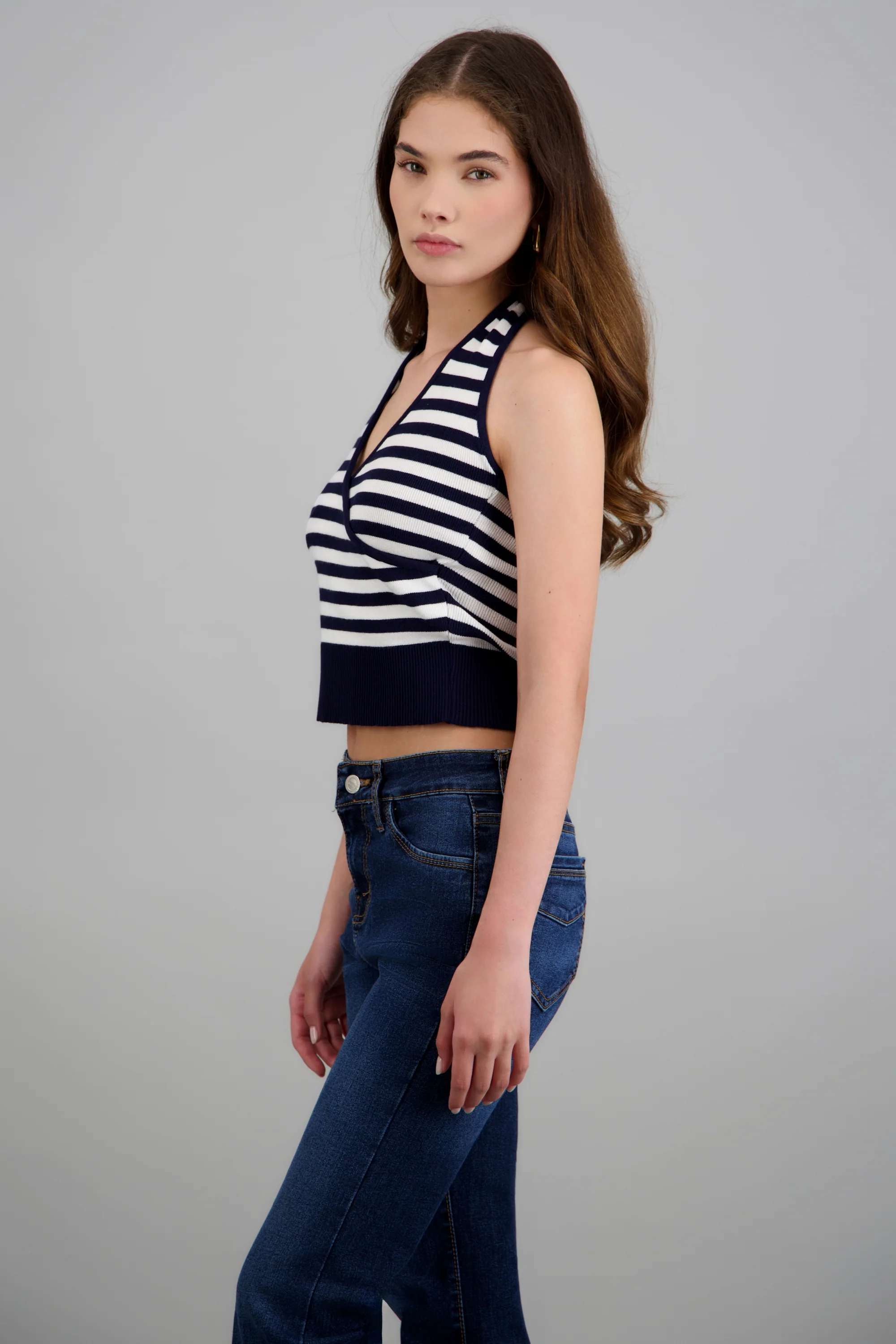 Top halter cruce rayas - Image 3