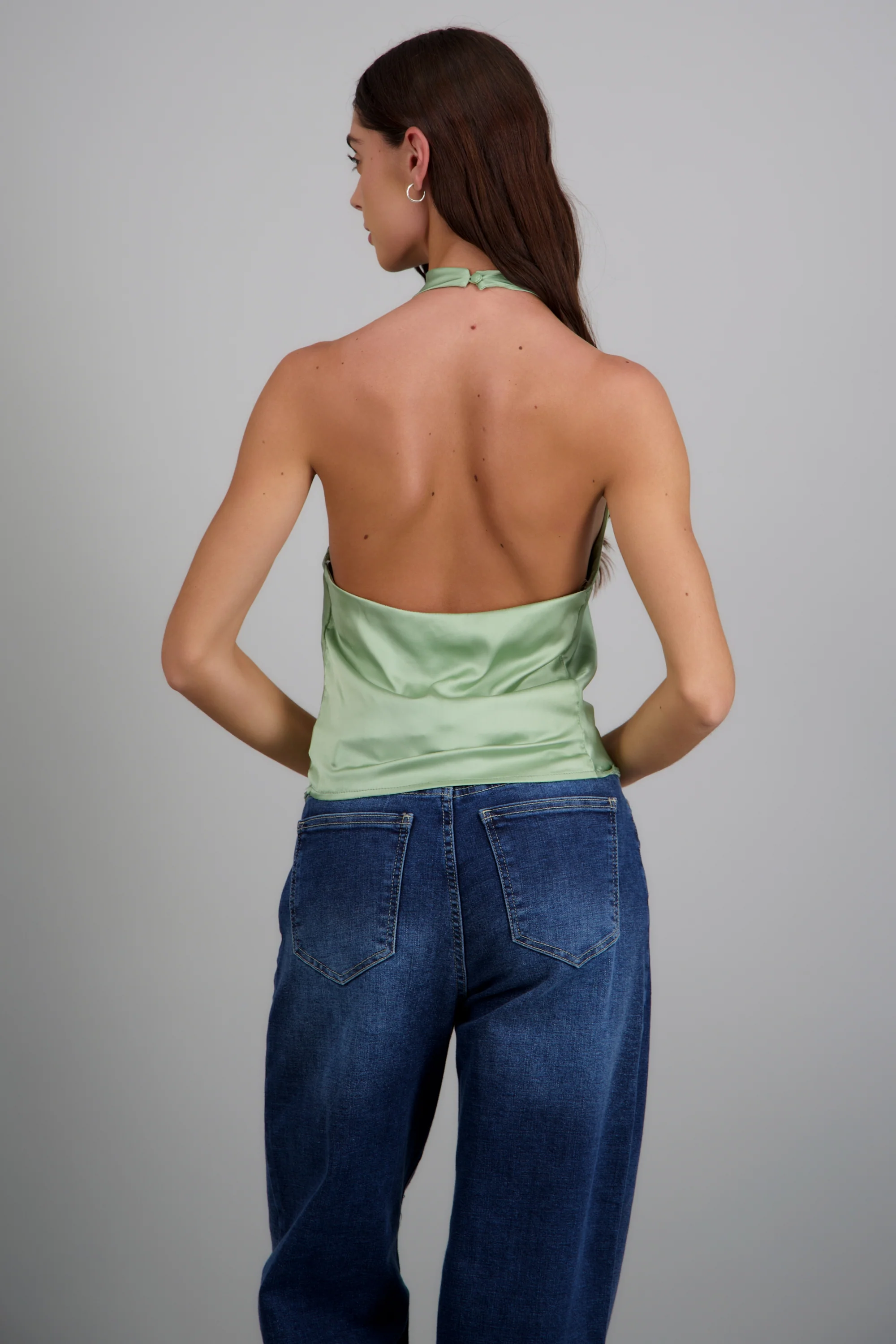 top halter cuello cascada - Image 4