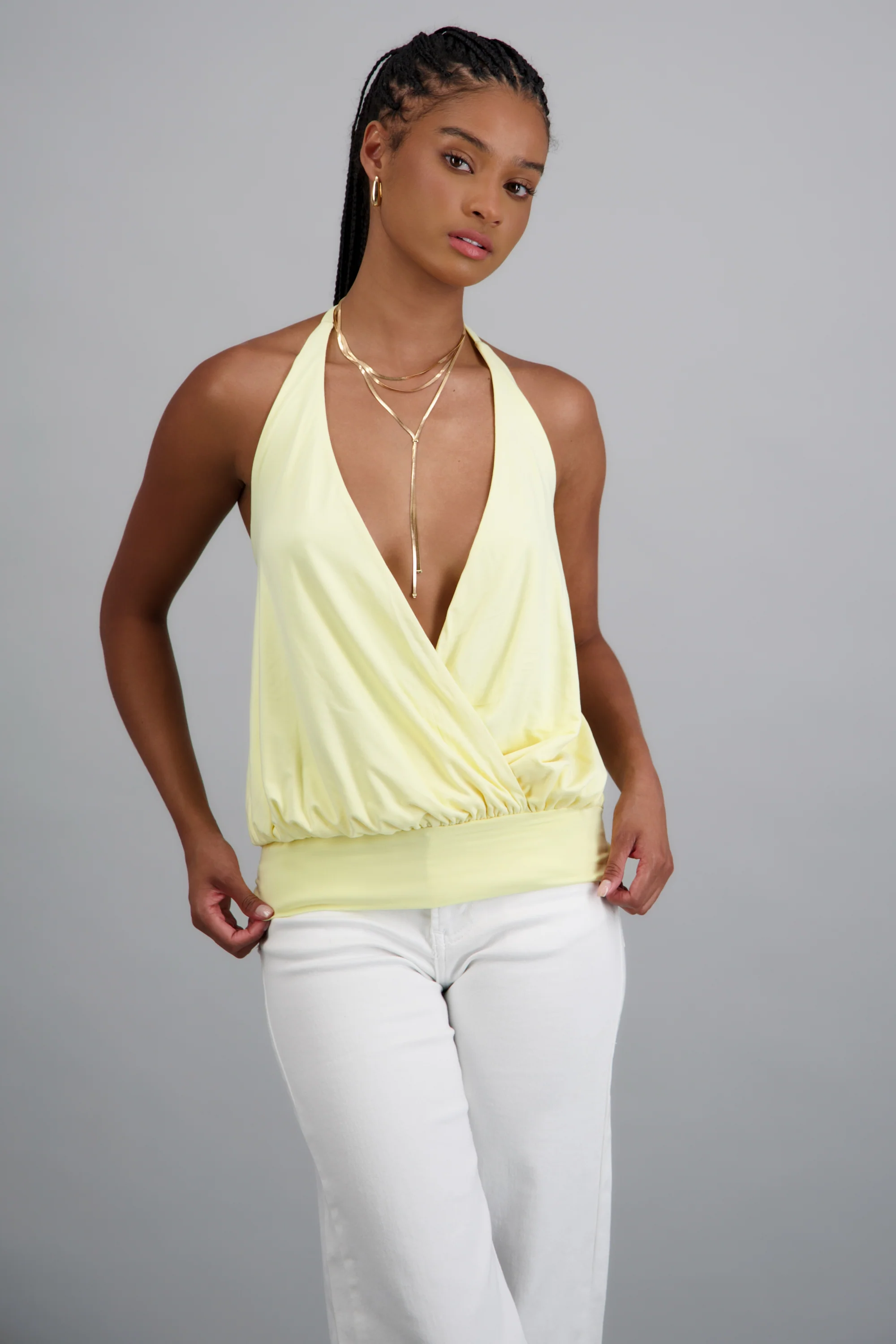 Top halter detalle cruzado