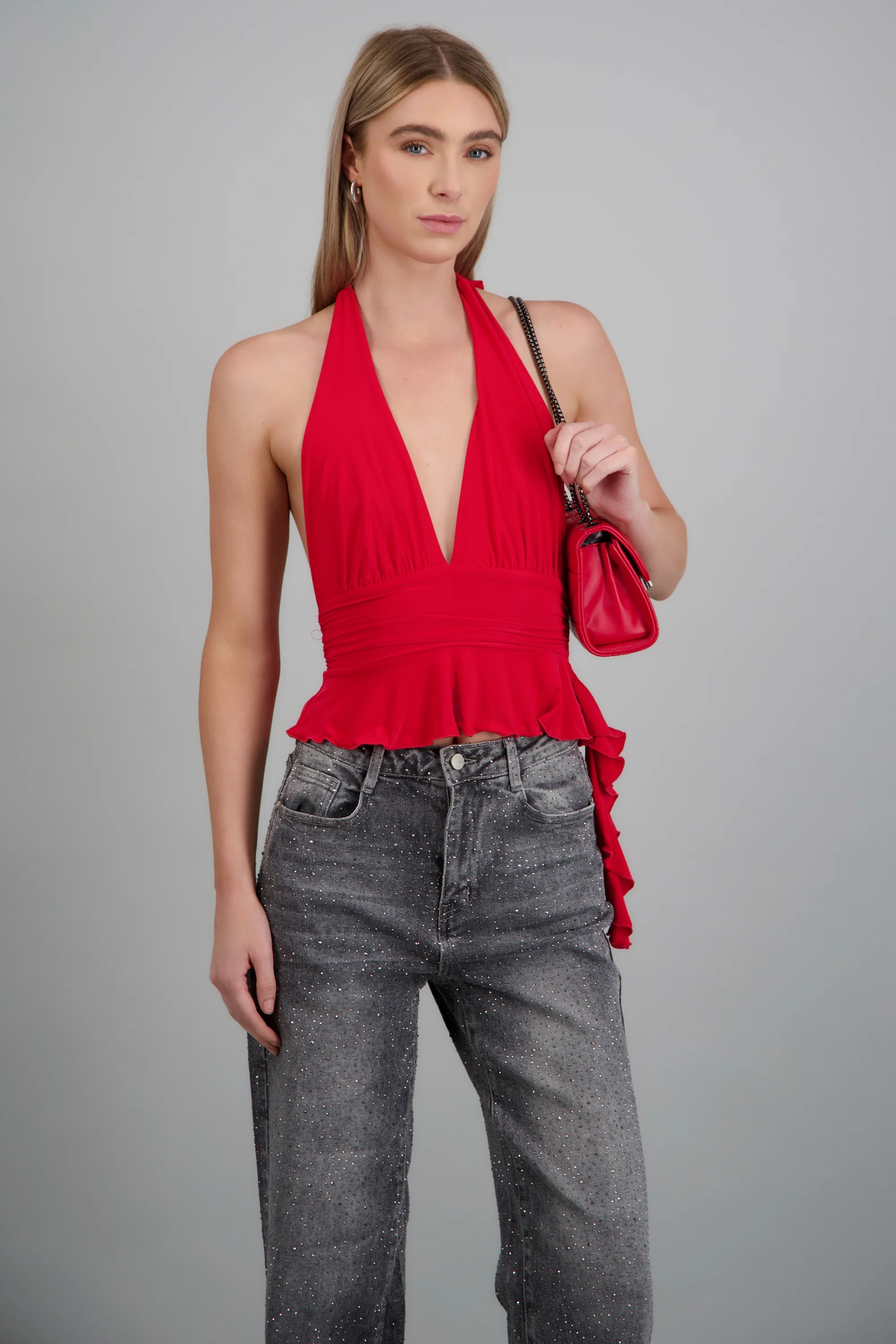 Top halter detalle olan