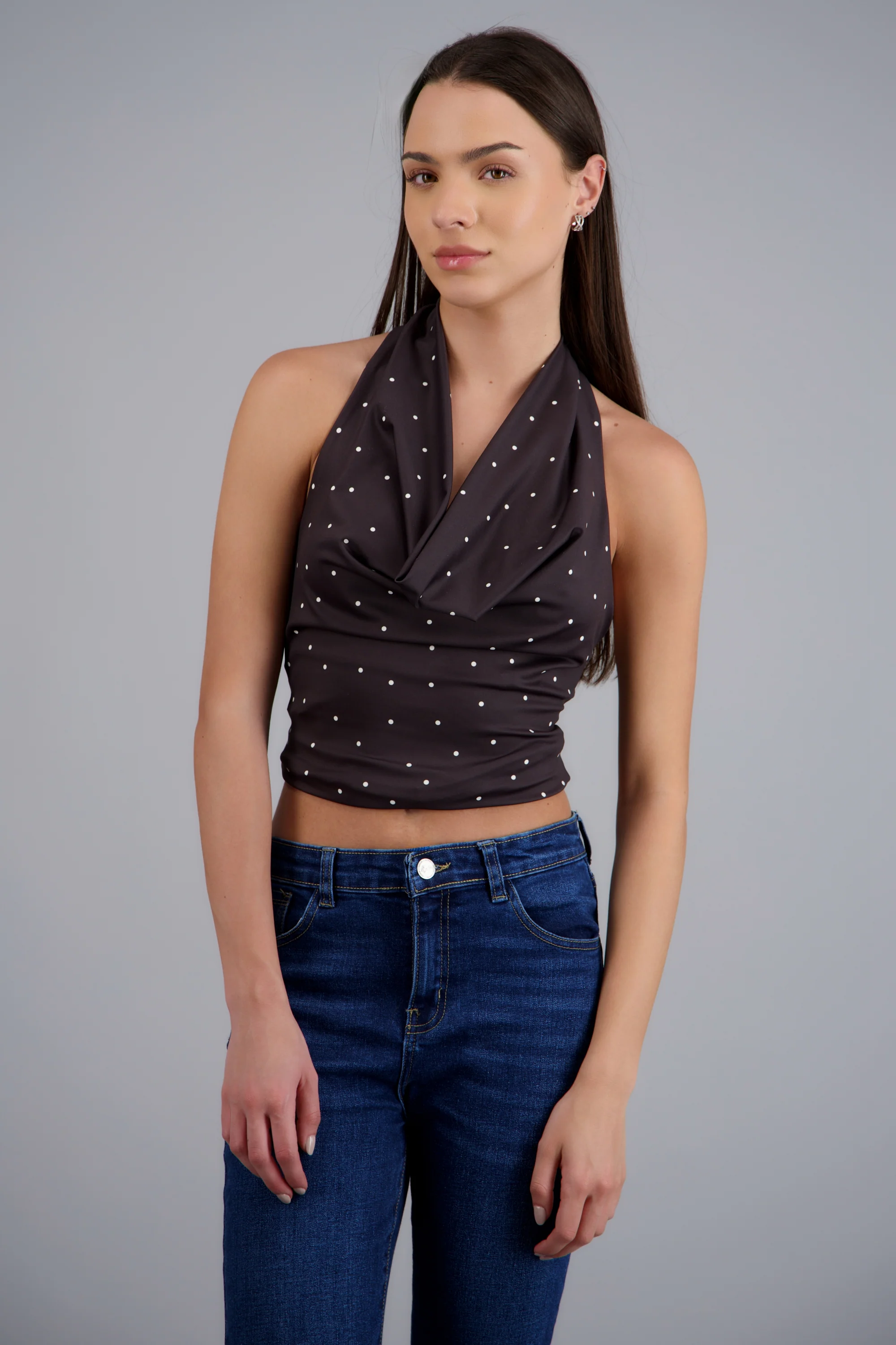 Top halter polka dots