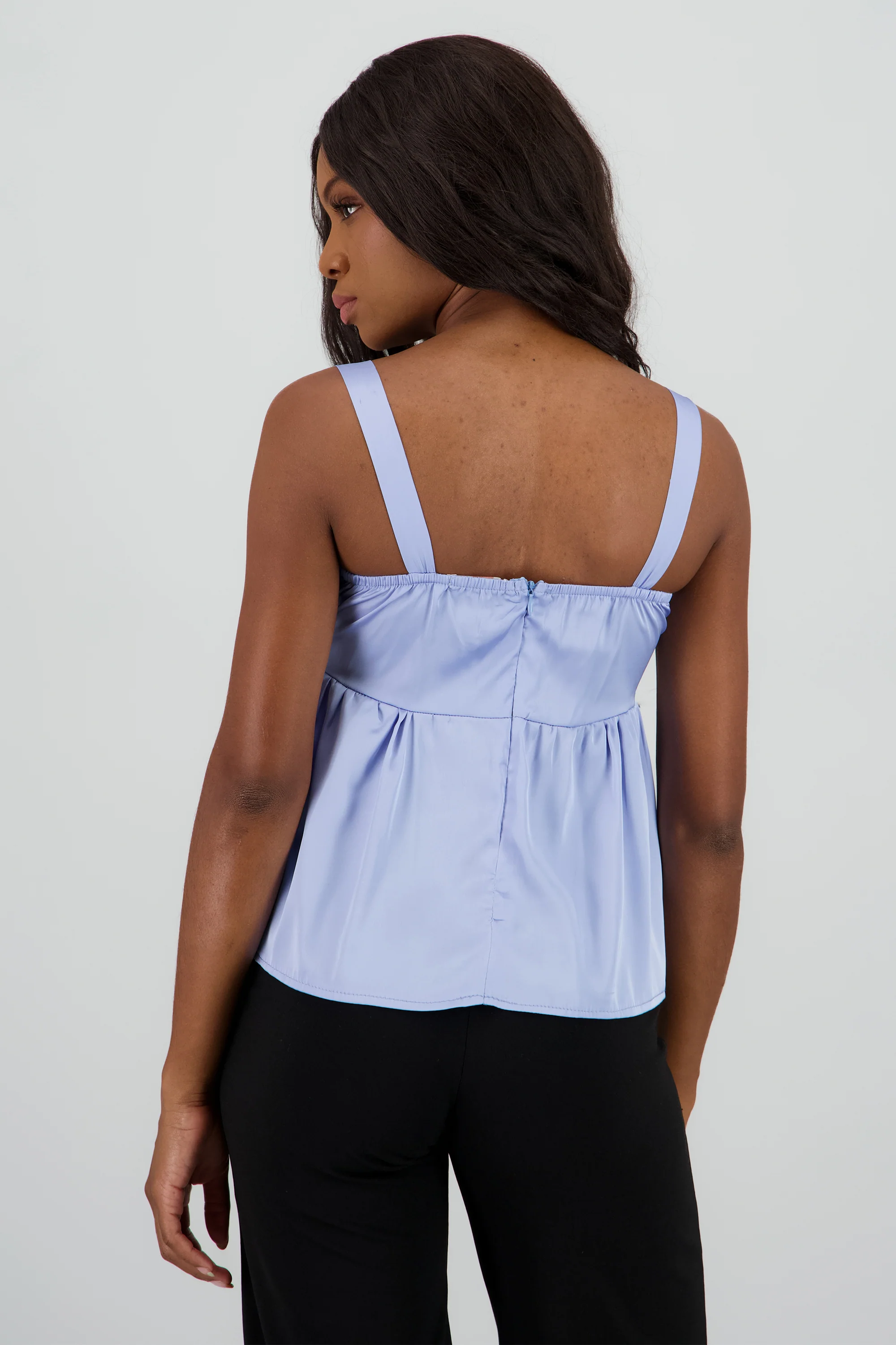 Top liso satin det moños - Image 4