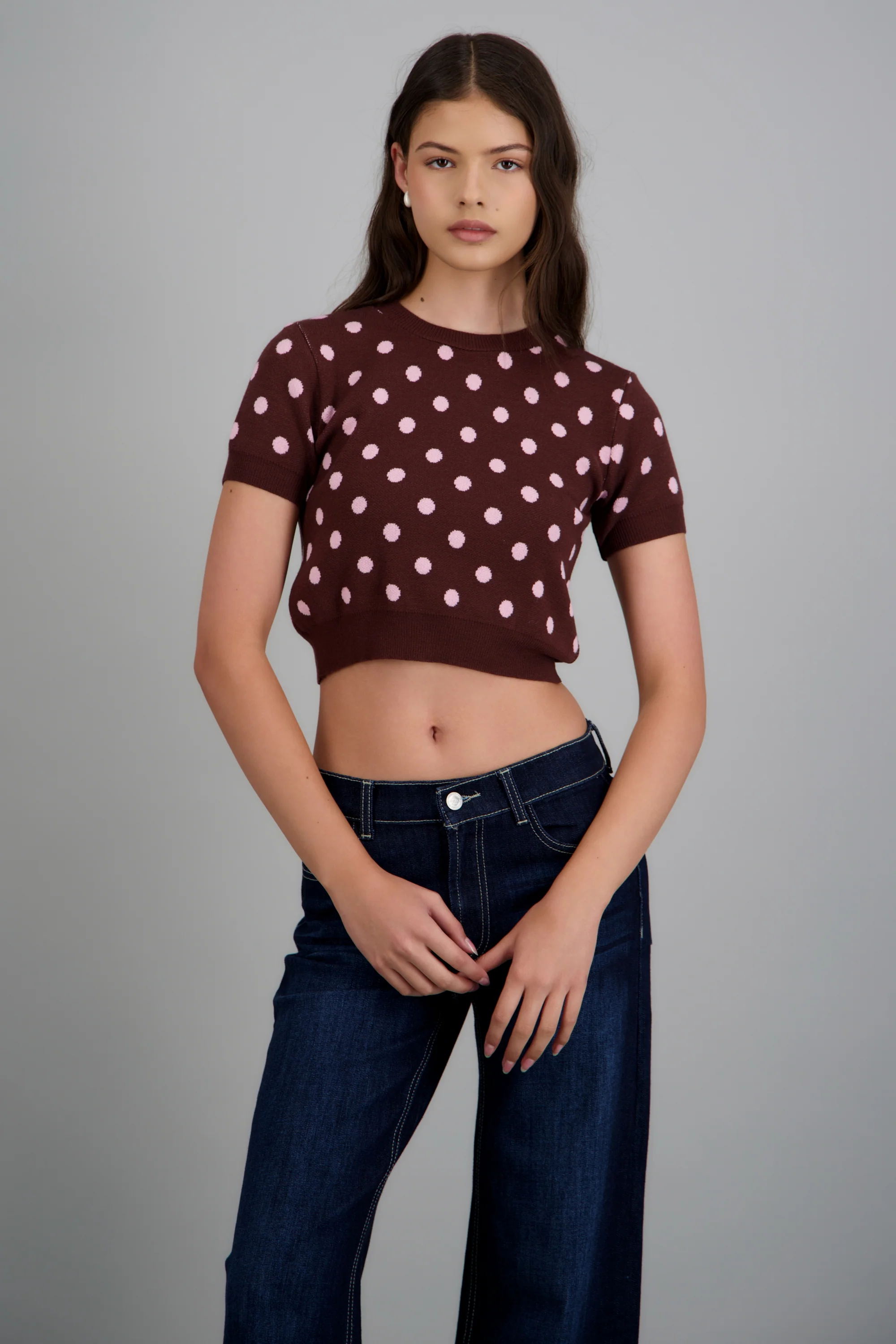 Top manga corta polka dots - Image 3