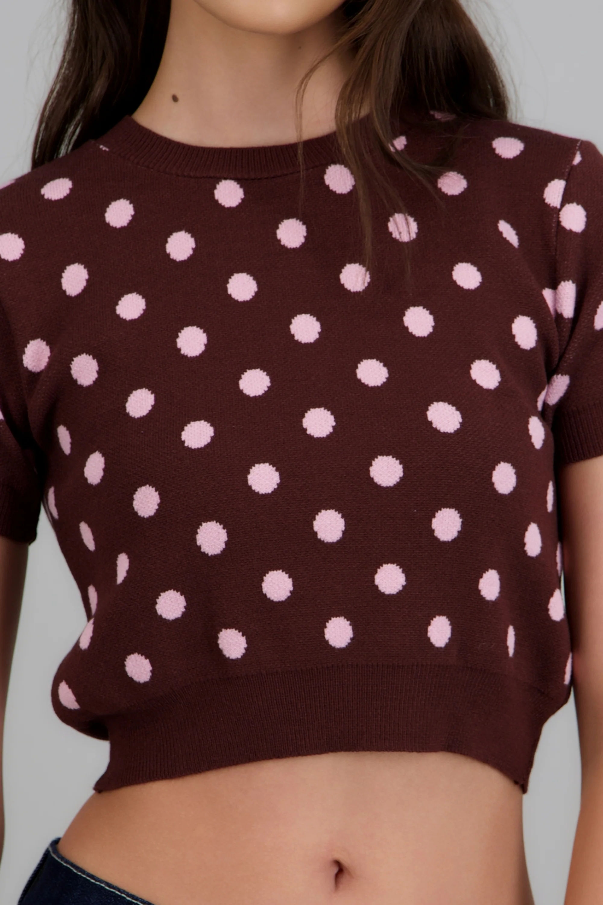 Top manga corta polka dots - Image 5