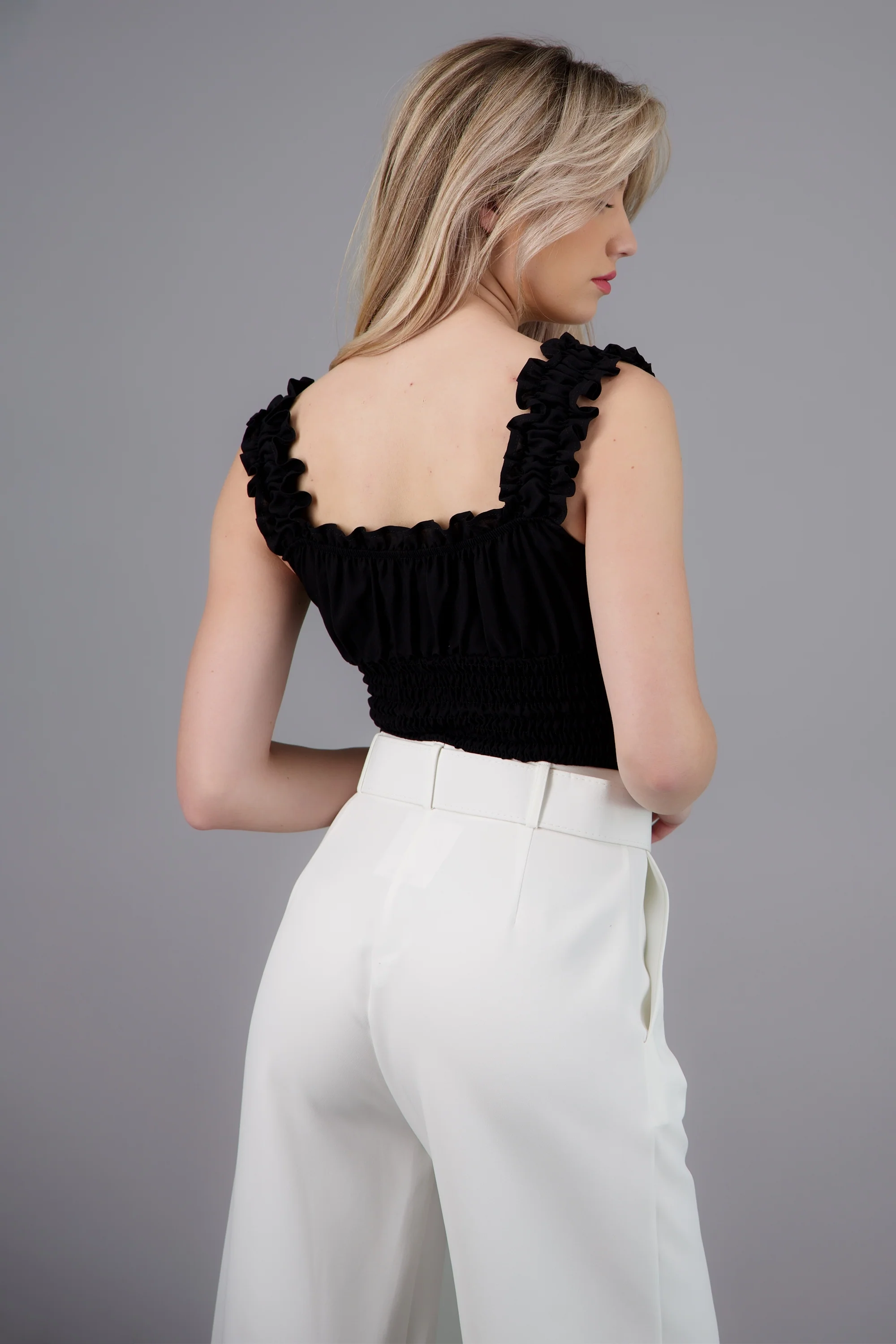 Top manga corta smock - Image 4