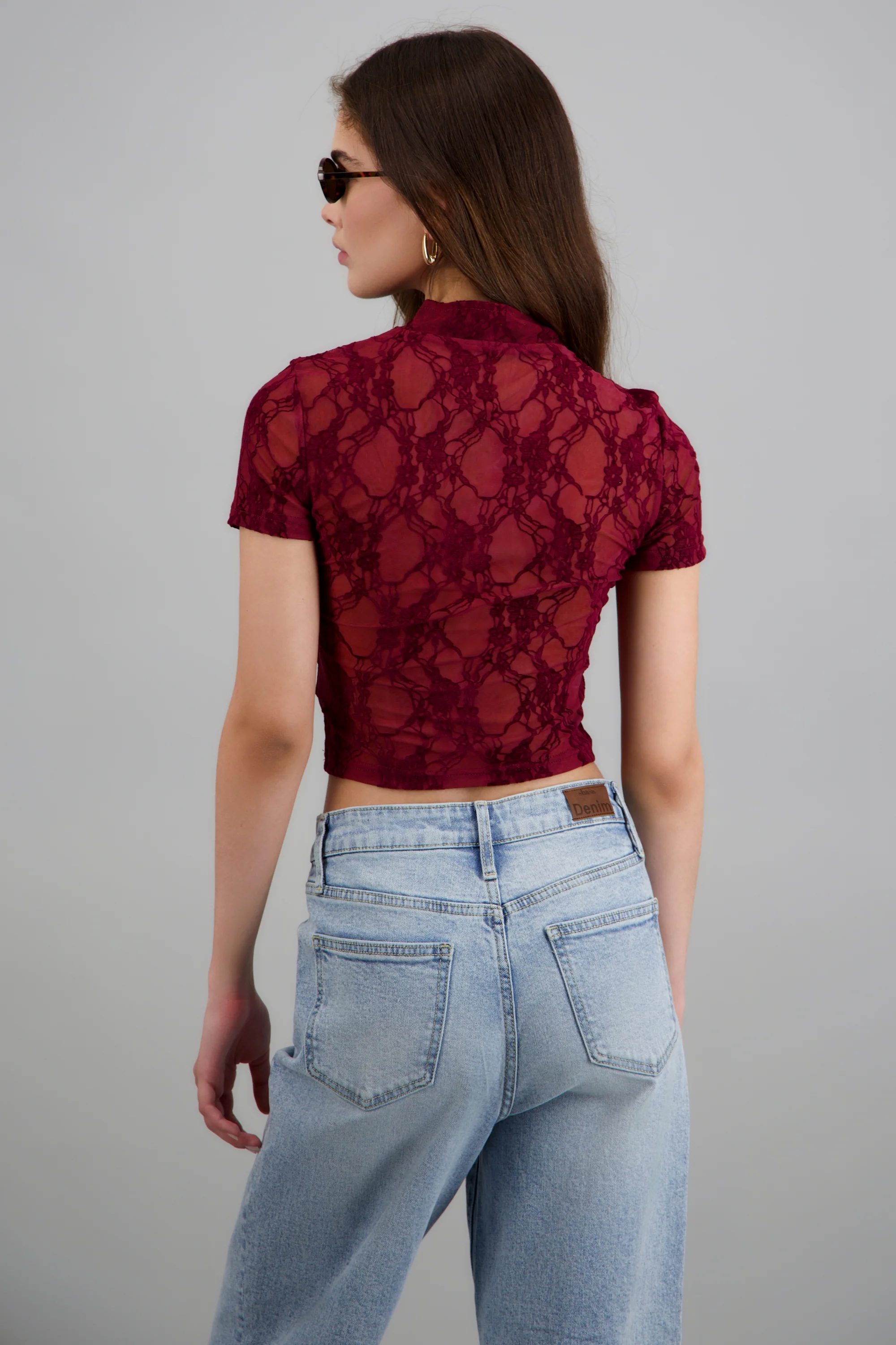 Top mesh flock estilo Qipao - Image 4