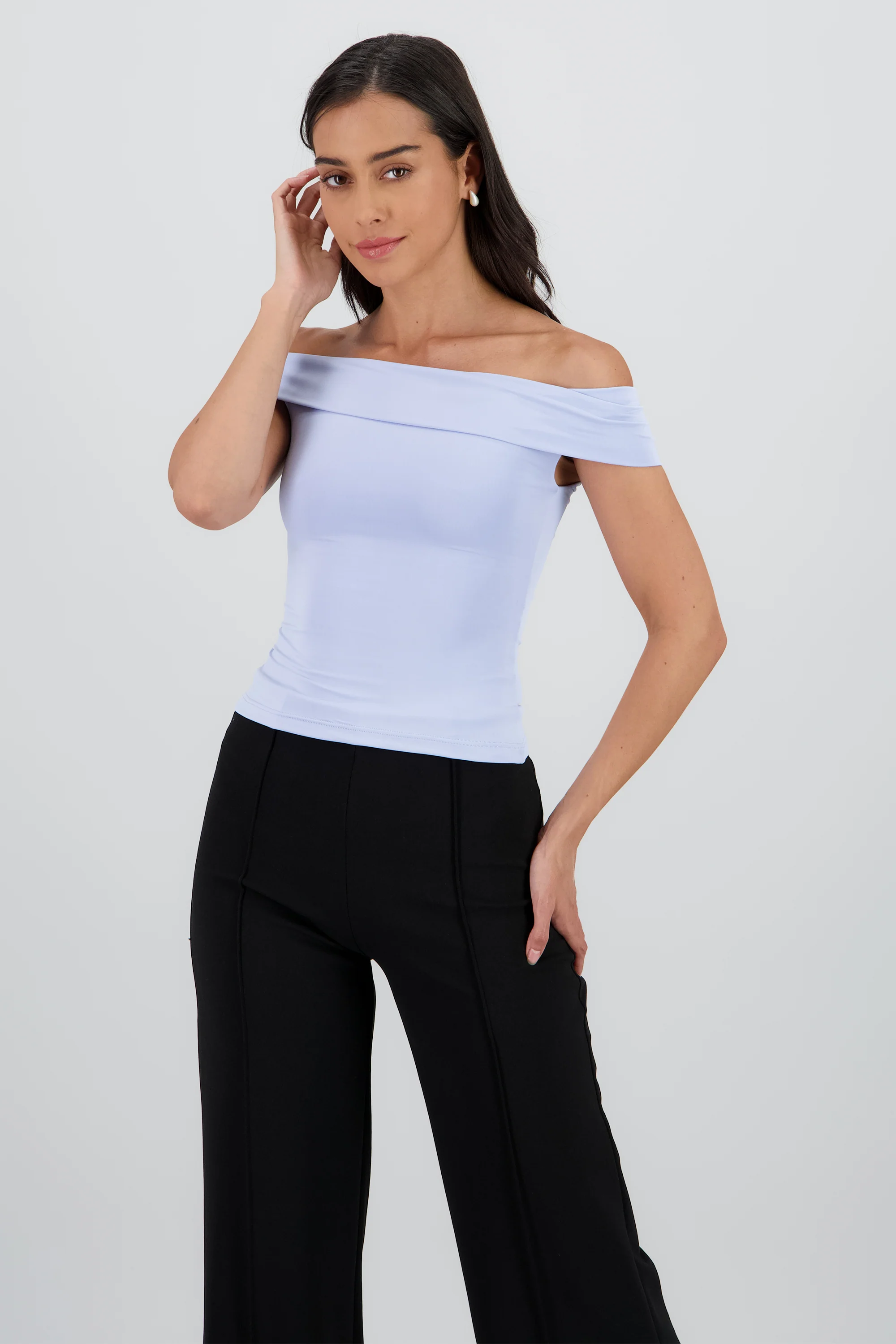 Top off shoulder caida cascada liso - Image 2