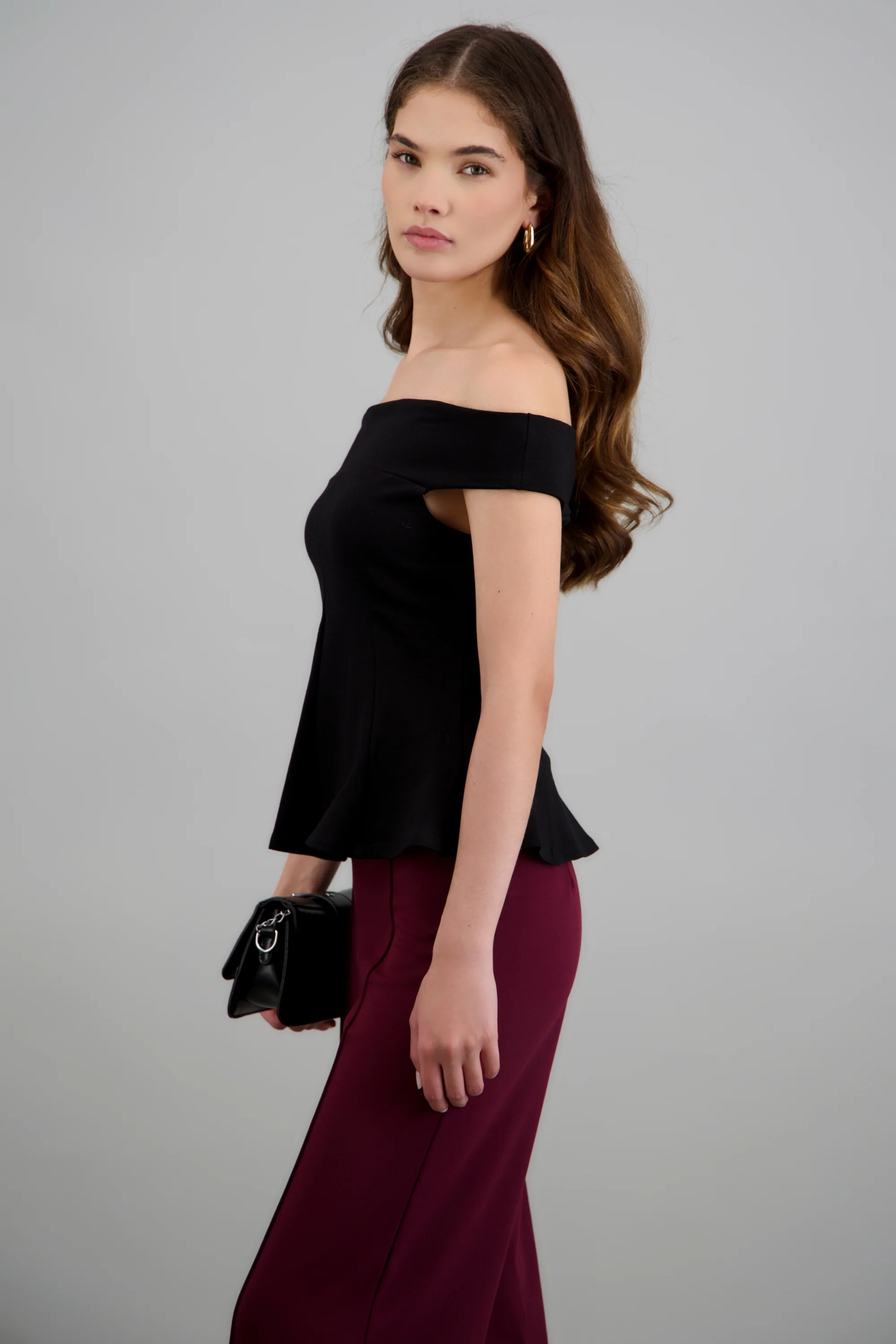 Top off shoulder peplum - Image 2