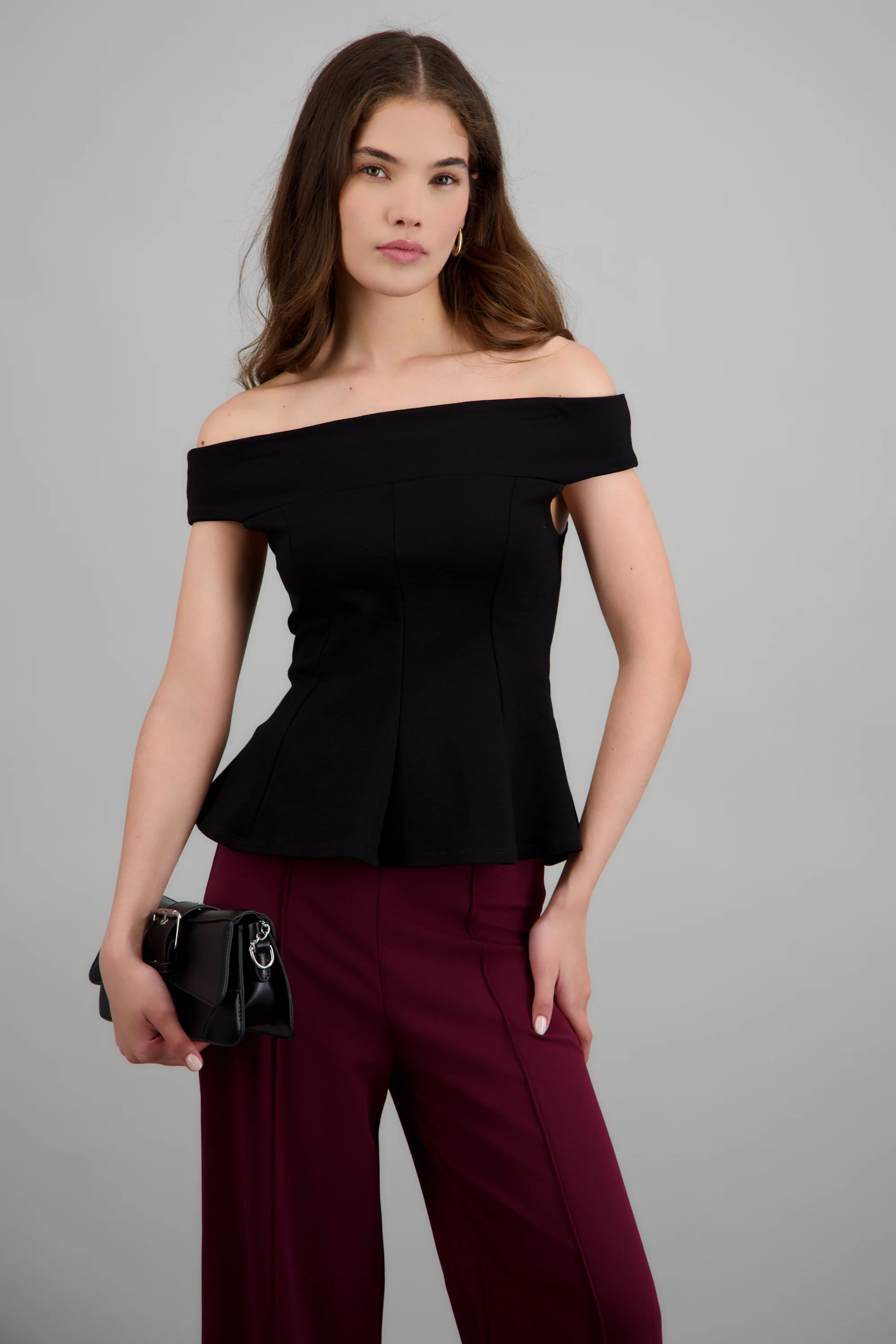 Top off shoulder peplum - Image 3