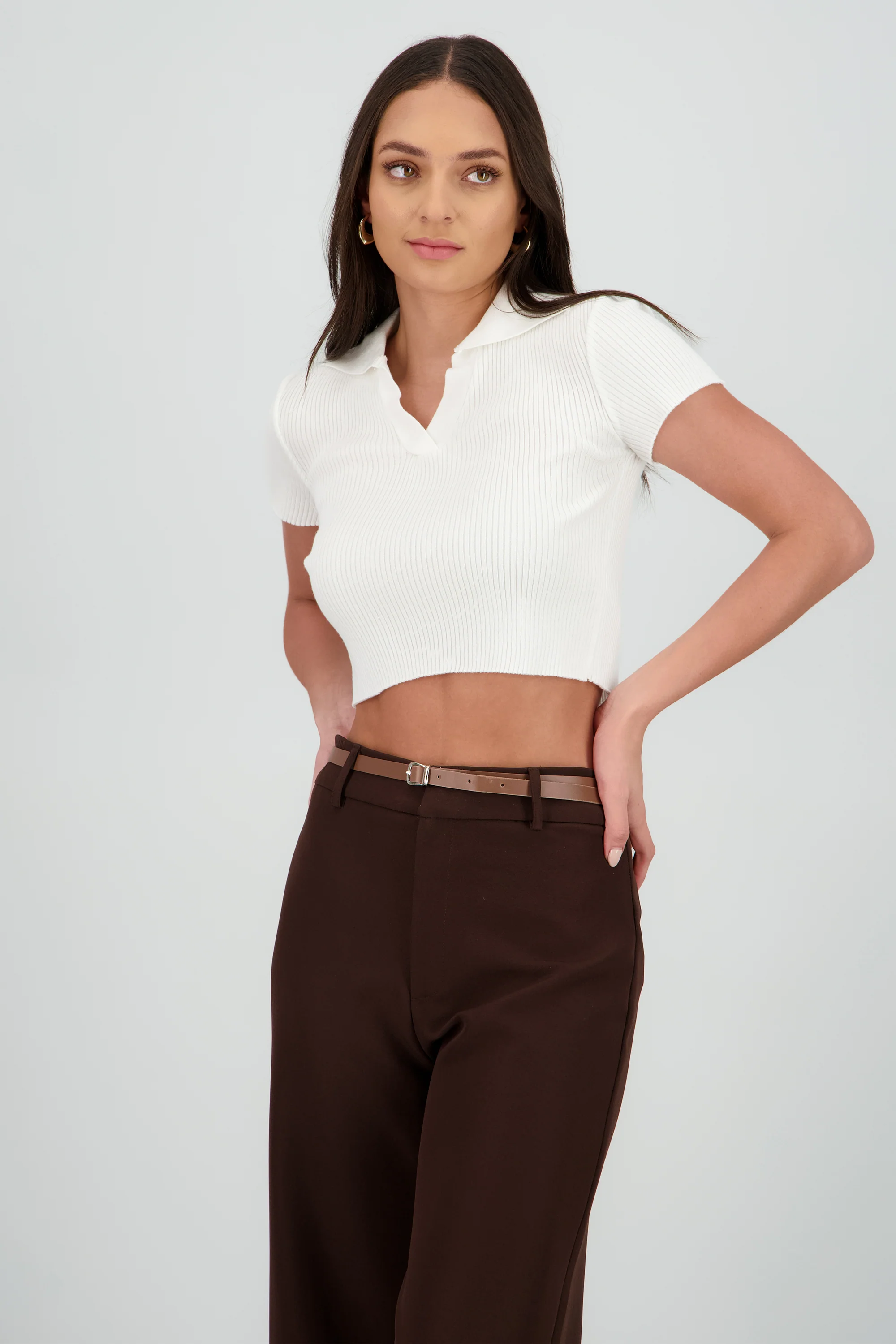 Top polo liso tejido - Image 2