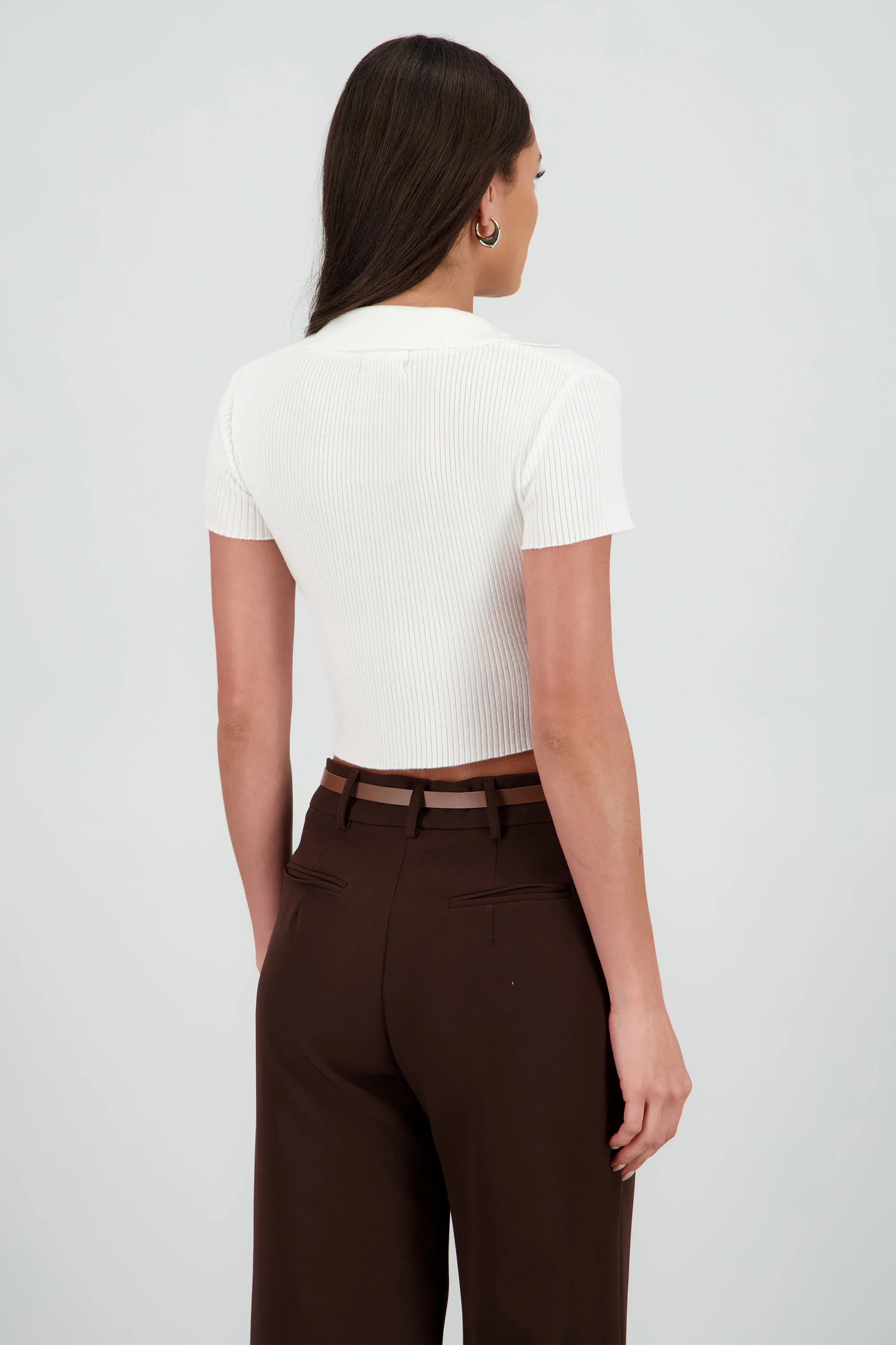 Top polo liso tejido - Image 4