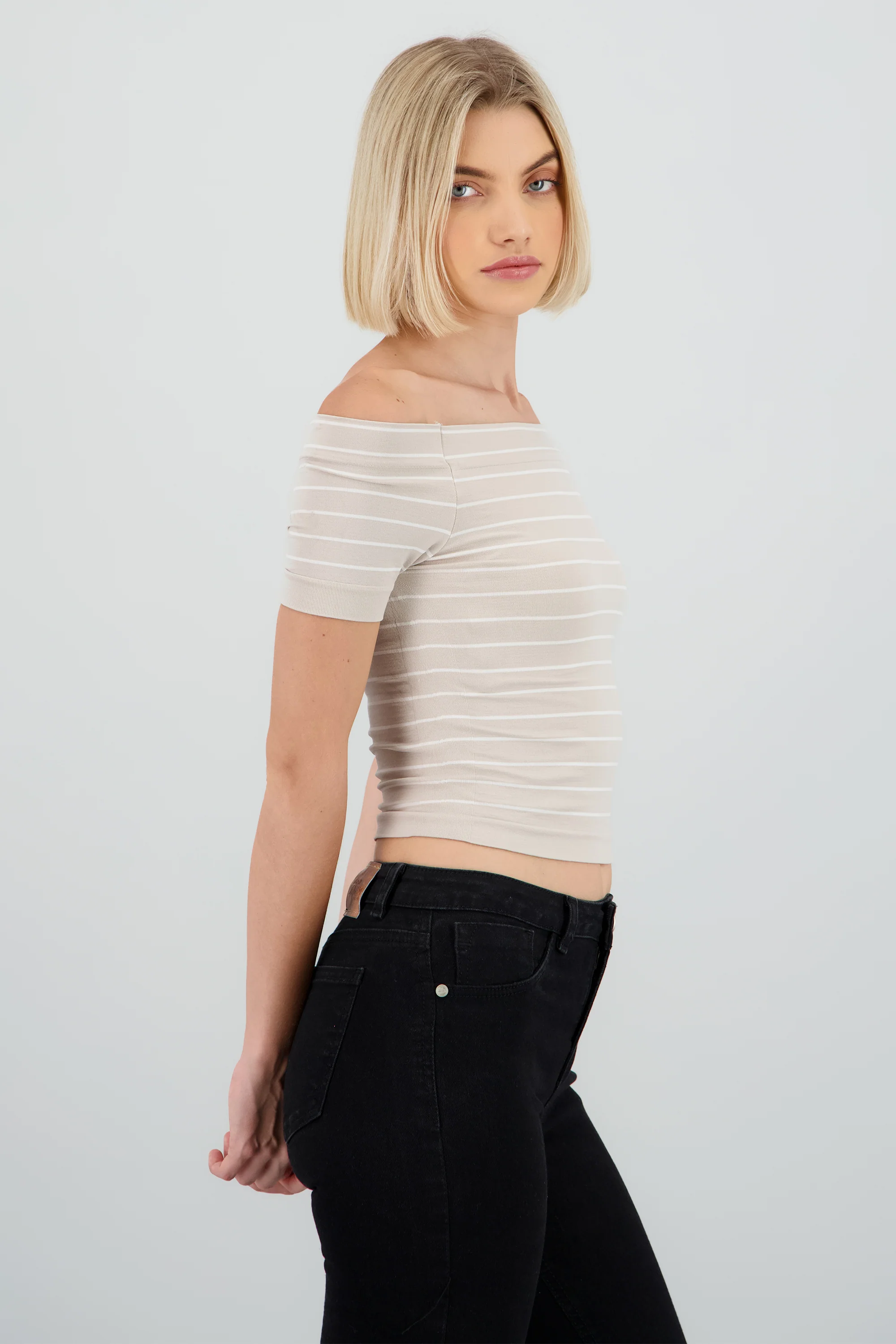 Top rayas off shoulder - Image 3