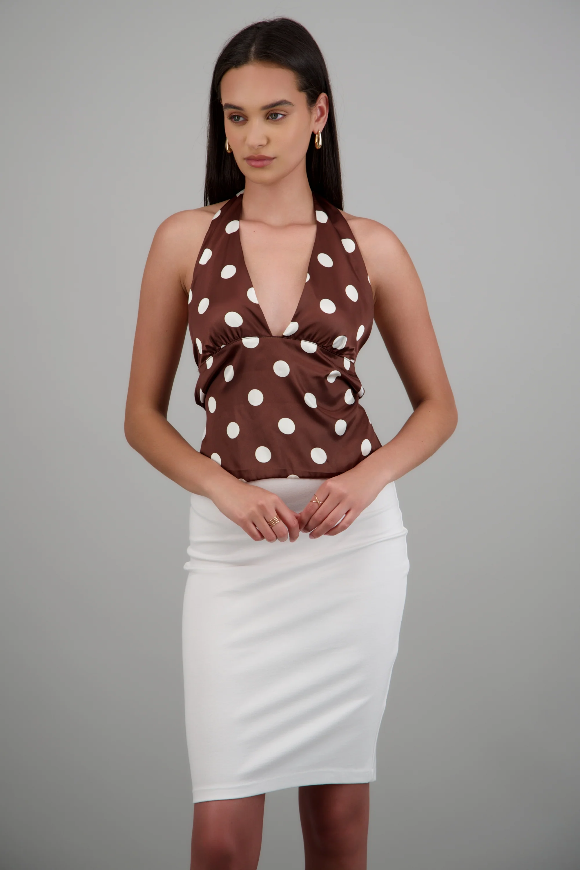 TOP SATINADO AMARRE ESPALDA POLKA DOTS HYPS - Image 2