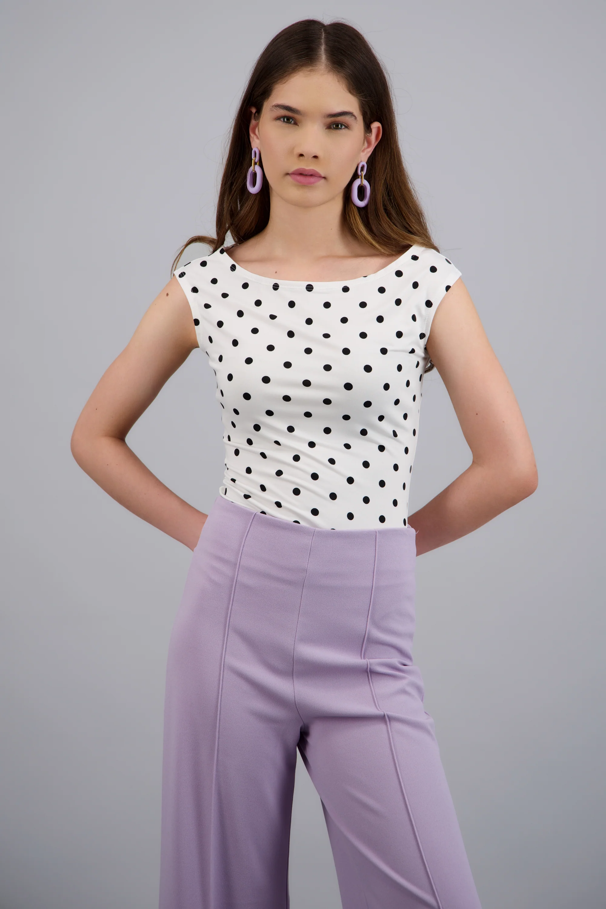 Top sin manga polka dots - Image 3