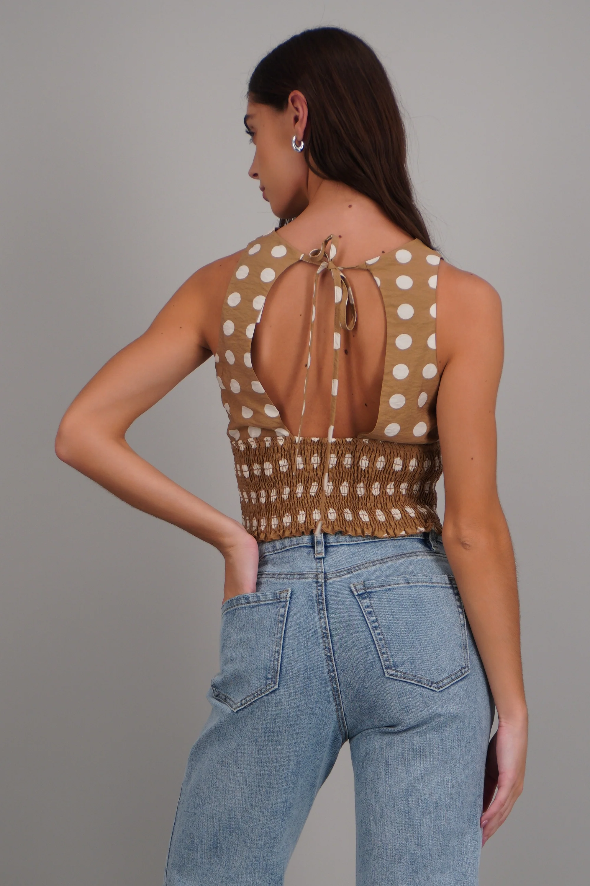 Top smock espalda amarre polka dots - Image 4