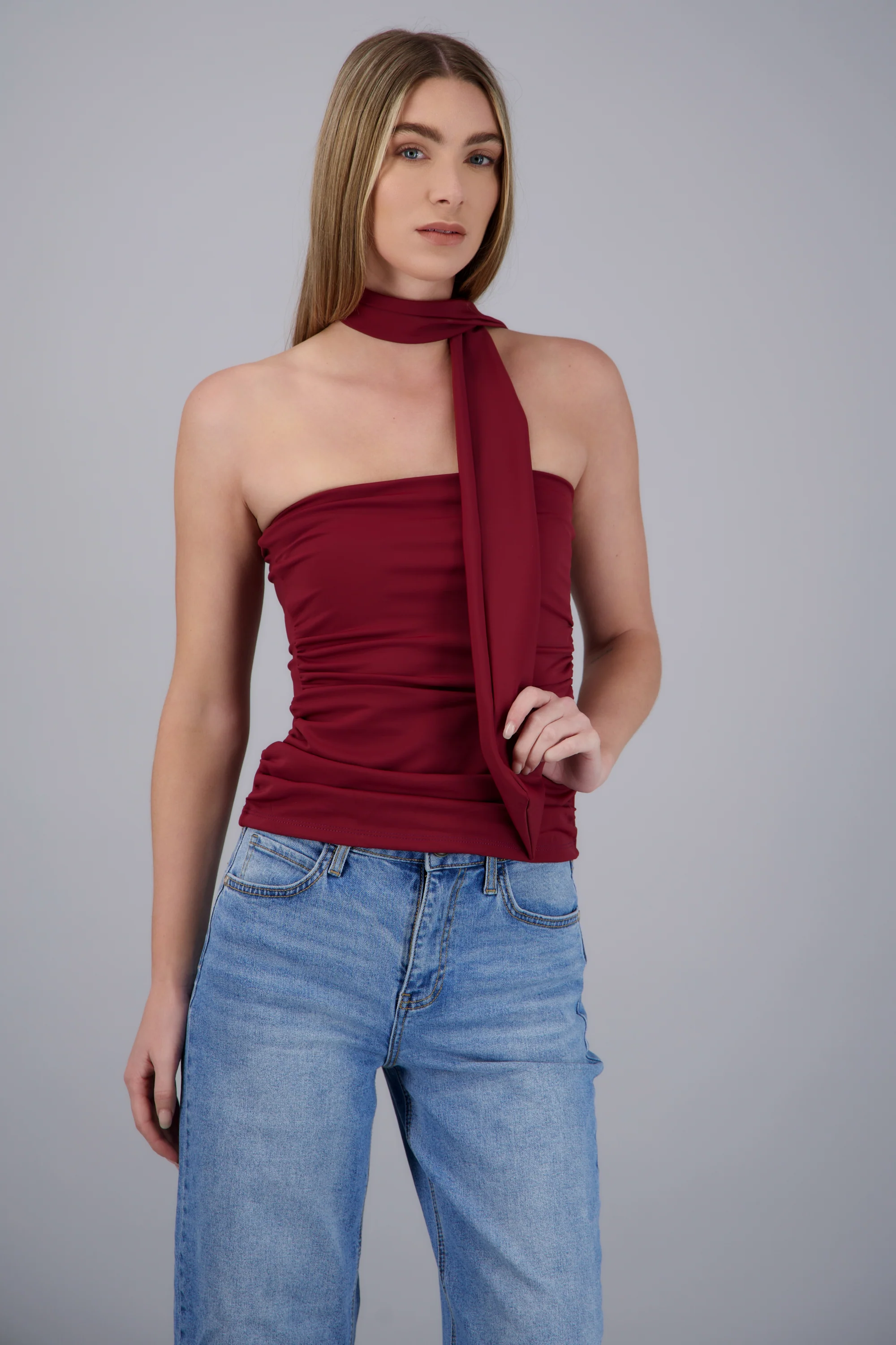 Top strapless drapeado - Image 2