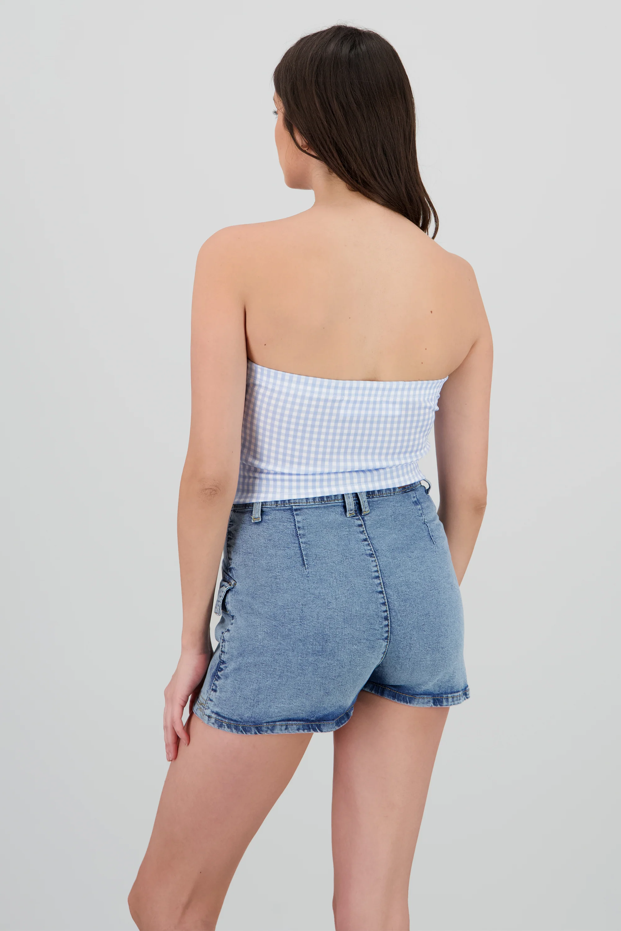 Top strapless escote corazon detalle moños - Image 4