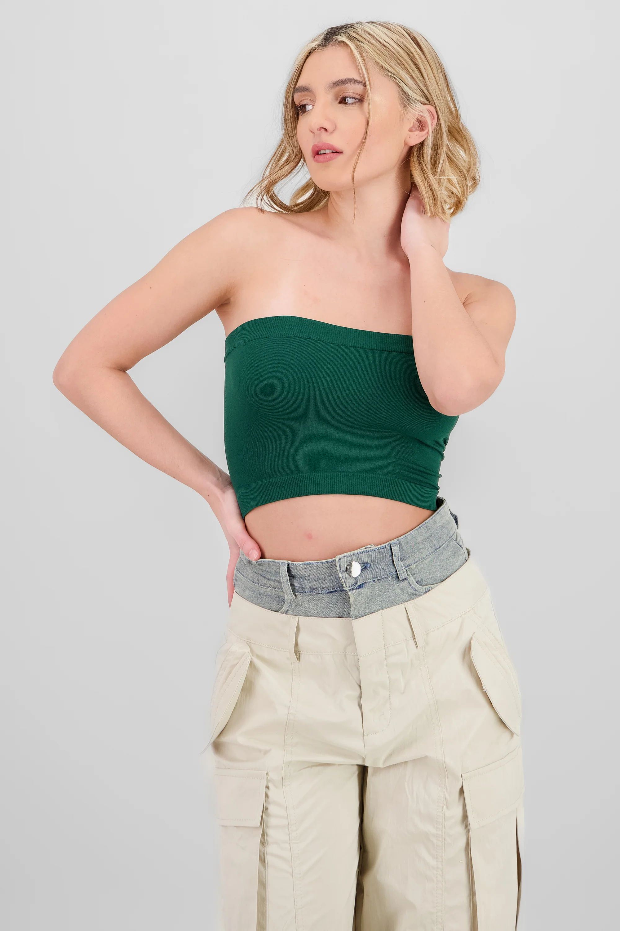 Top strapless liso - Image 2