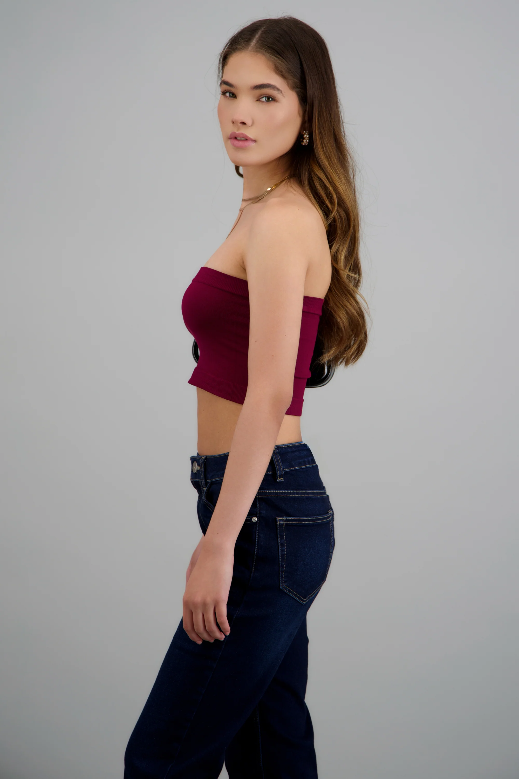 Top strapless liso - Image 2