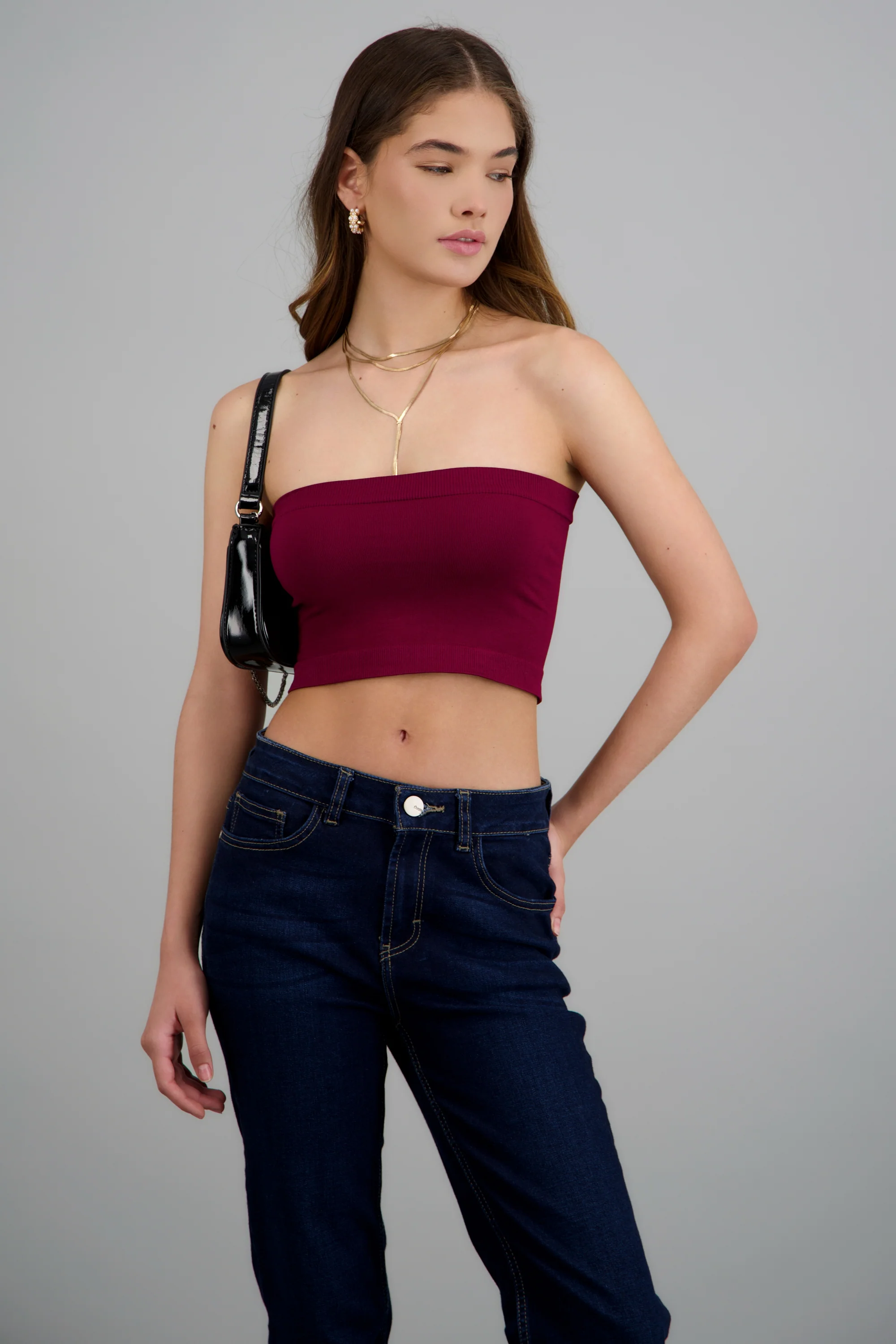 Top strapless liso - Image 3