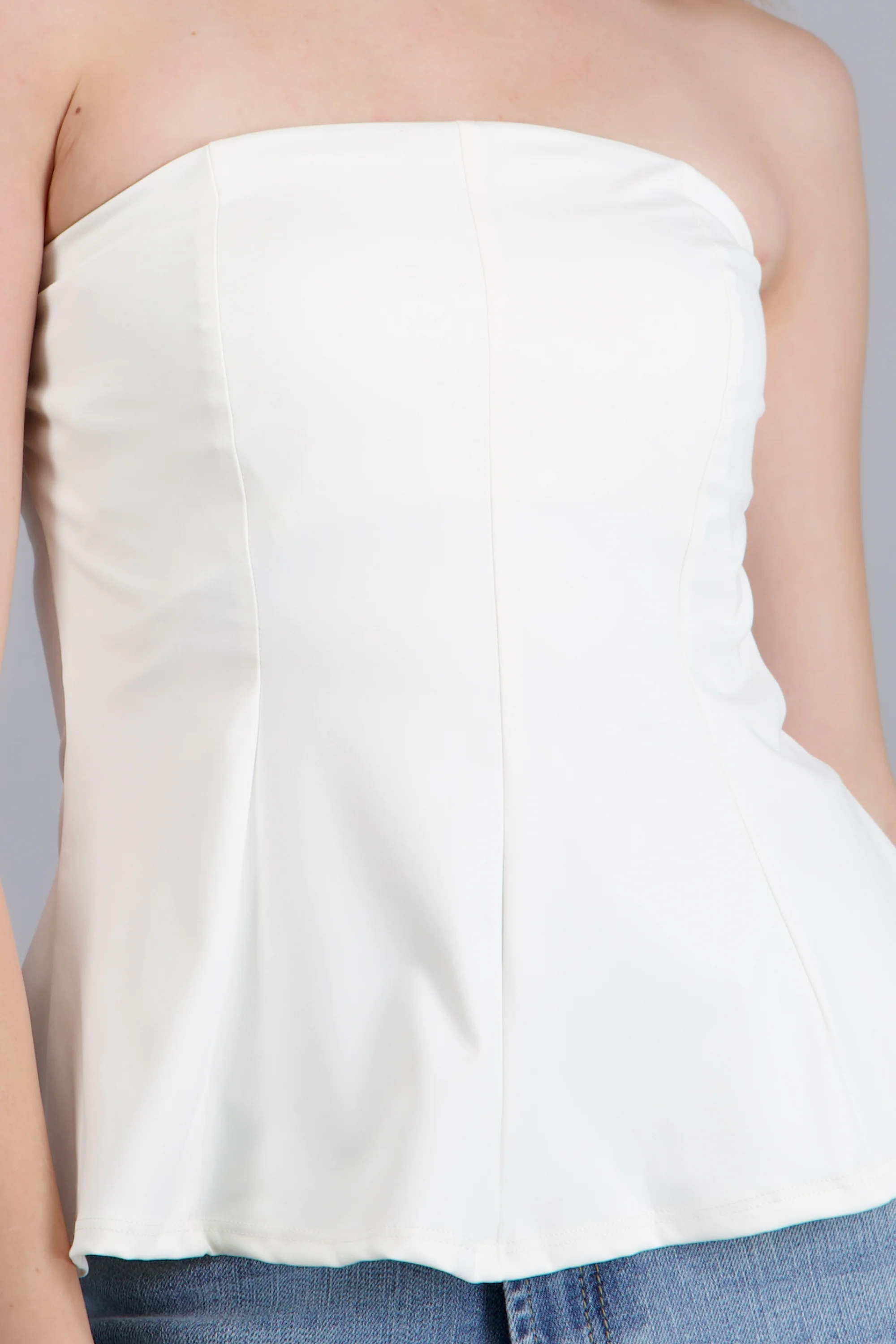 Top strapless peplum - Image 5