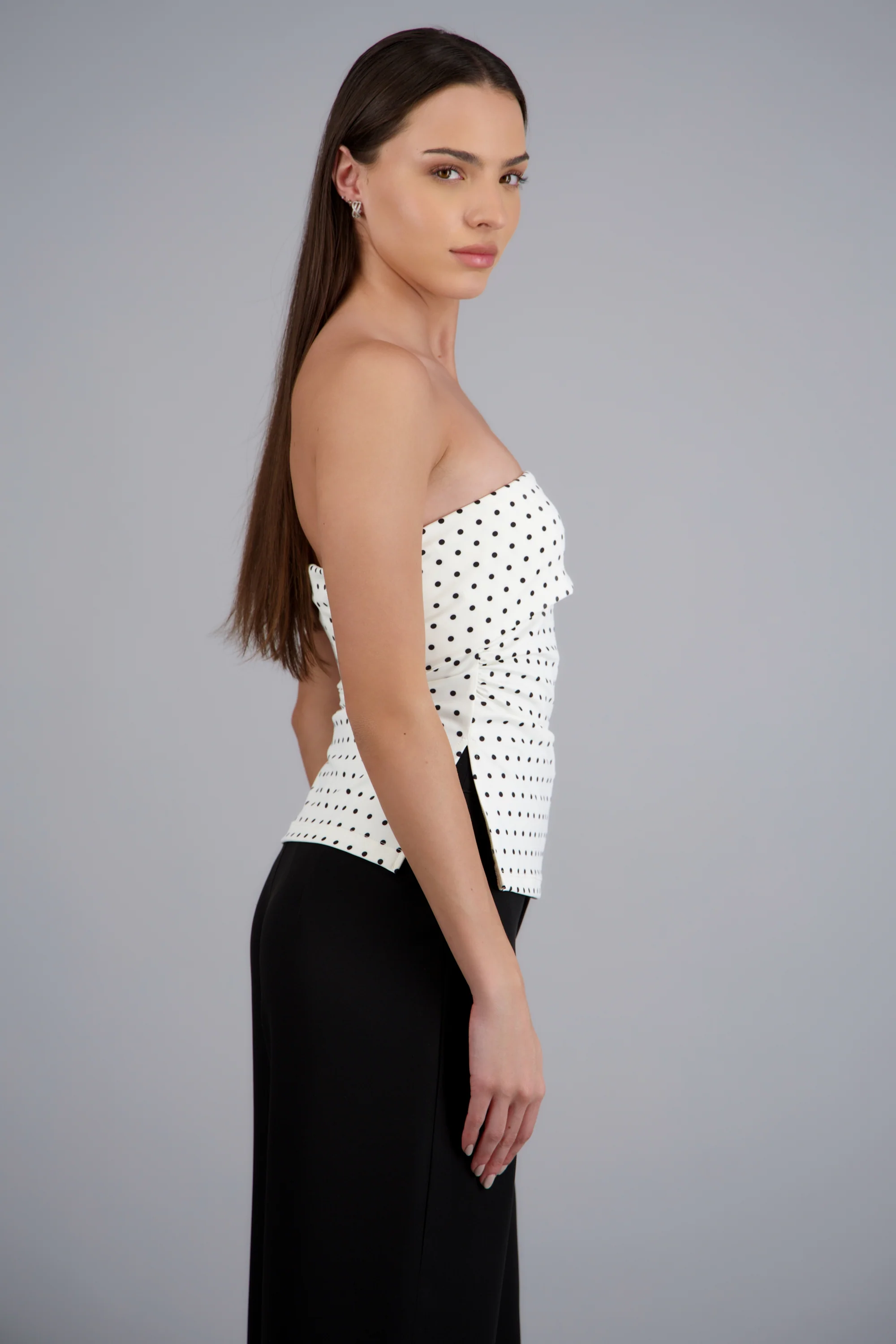 top tubo con dobles escote polka dots - Image 3