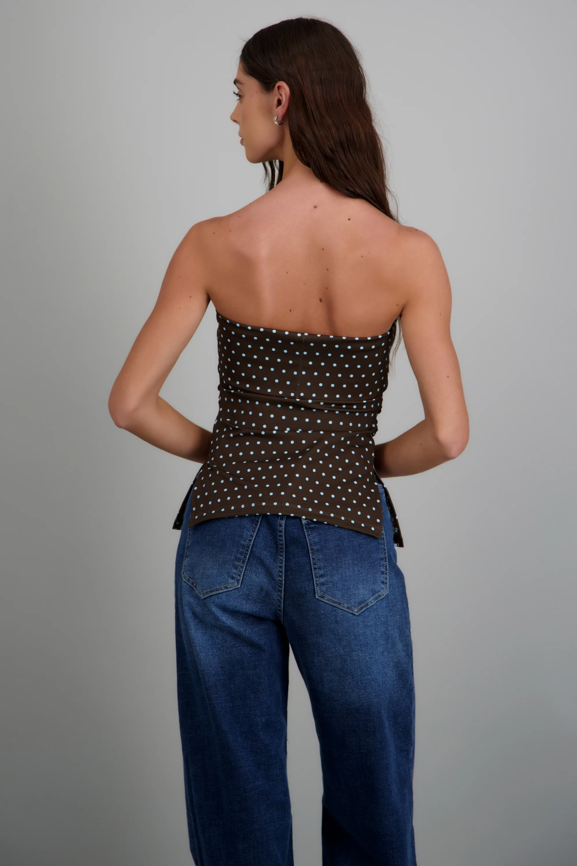top tubo con dobles escote polka dots - Image 4