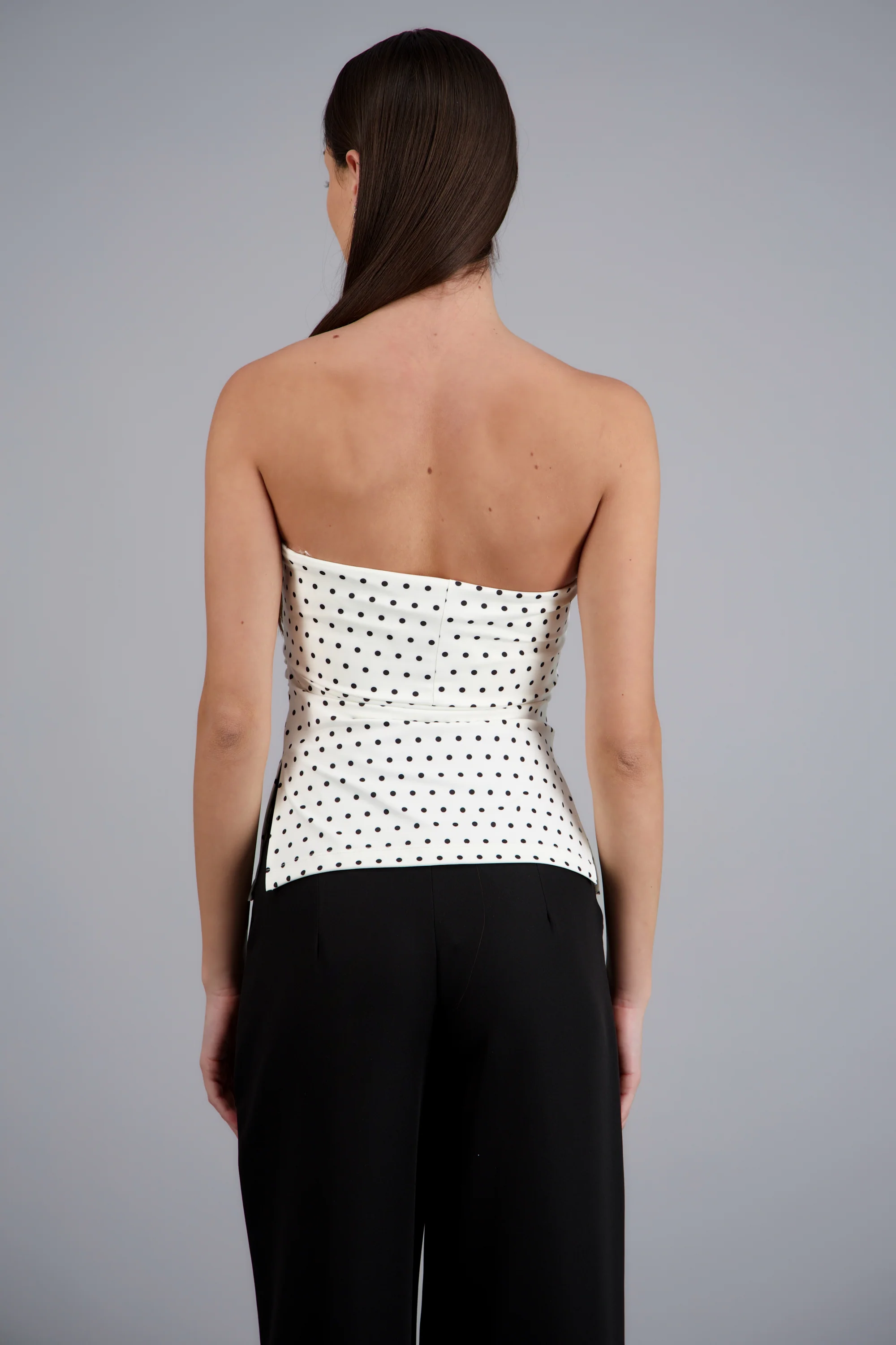 top tubo con dobles escote polka dots - Image 5