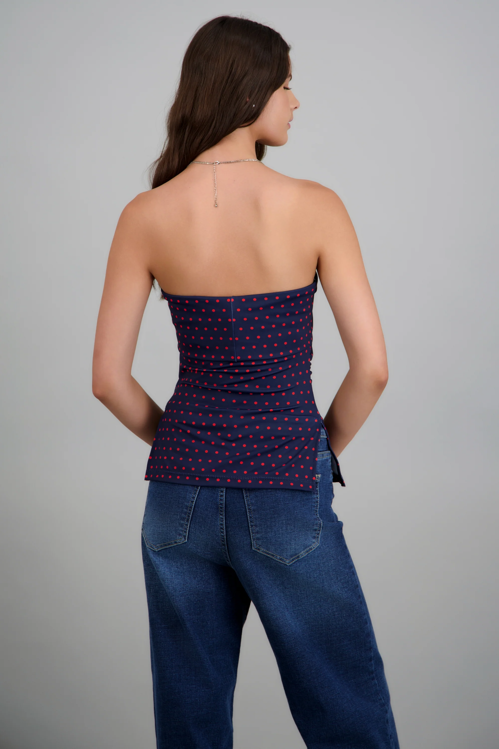 top tubo con dobles escote polka dots - Image 8
