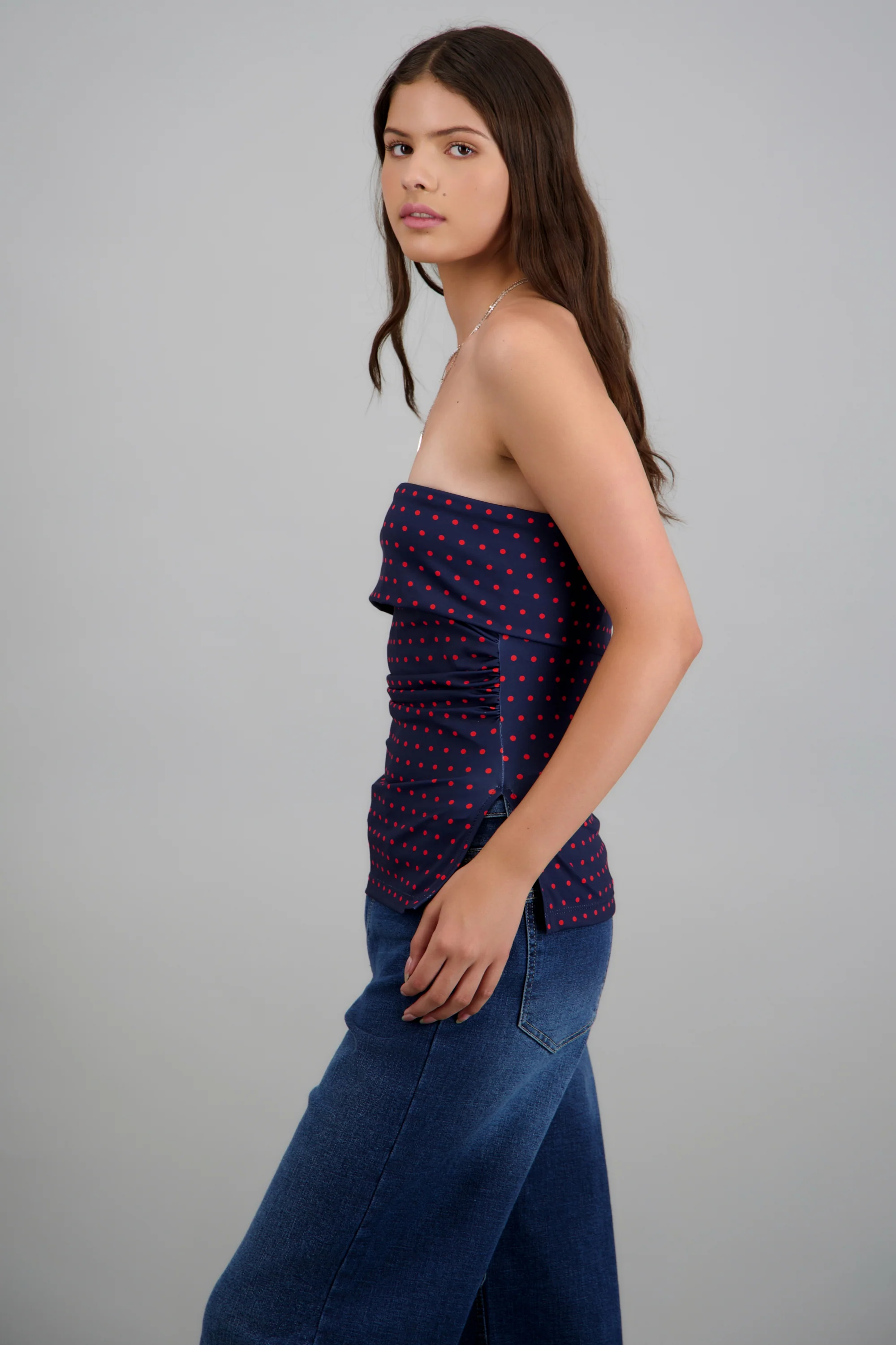 top tubo con dobles escote polka dots - Image 9
