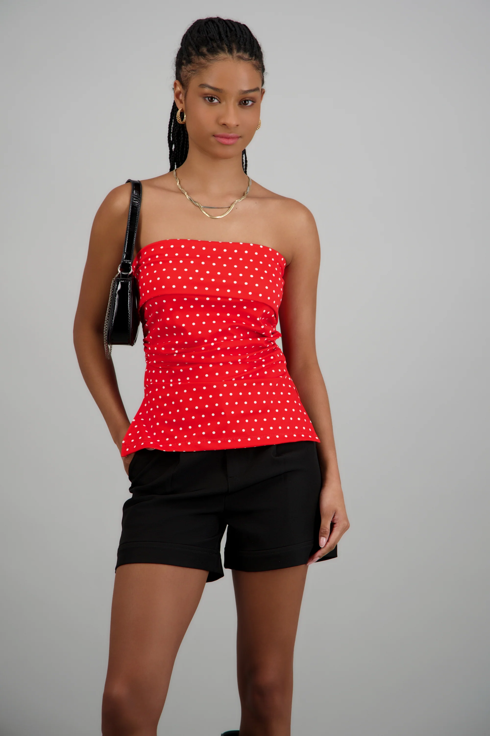 top tubo con dobles escote polka dots - Image 3