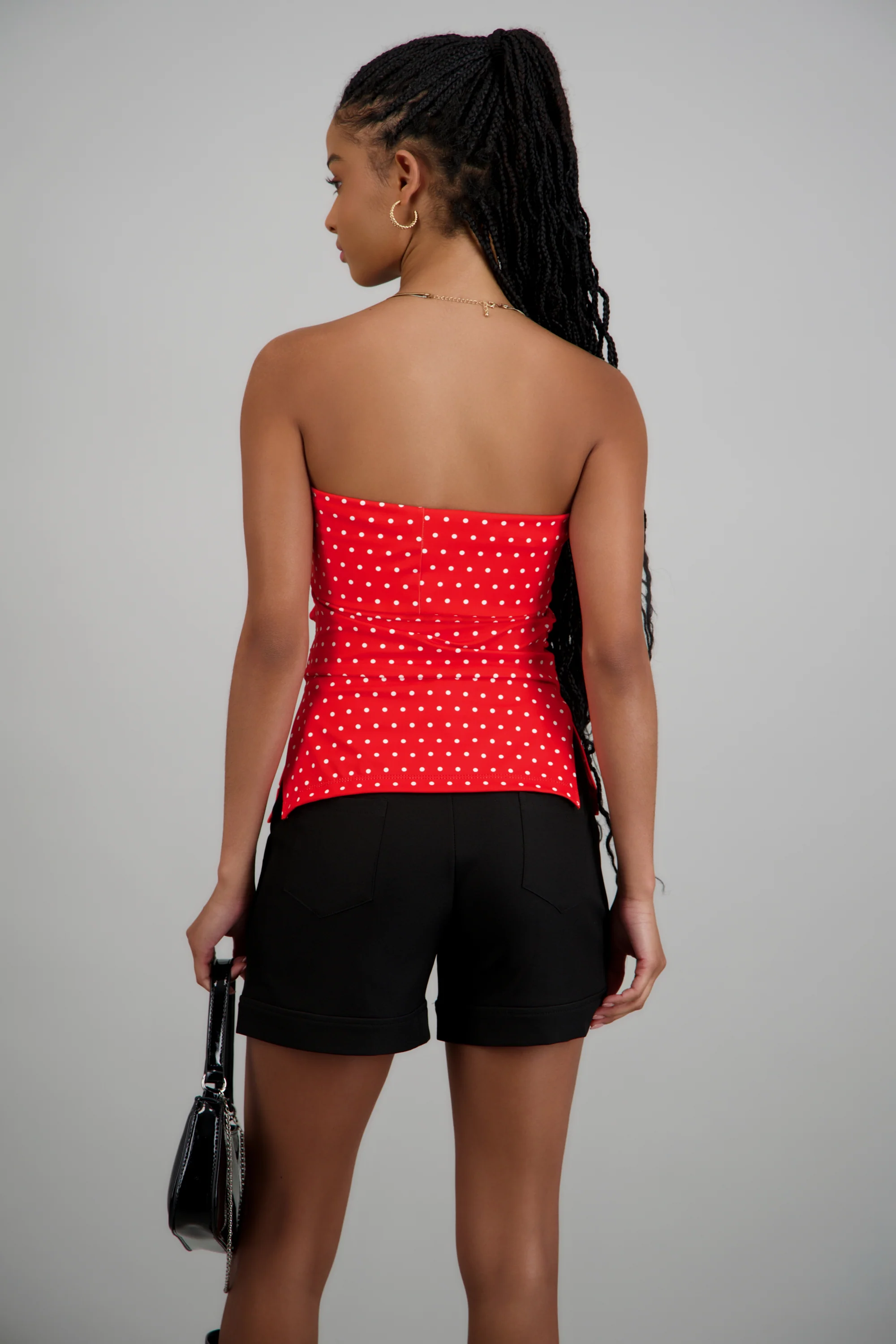 top tubo con dobles escote polka dots - Image 4