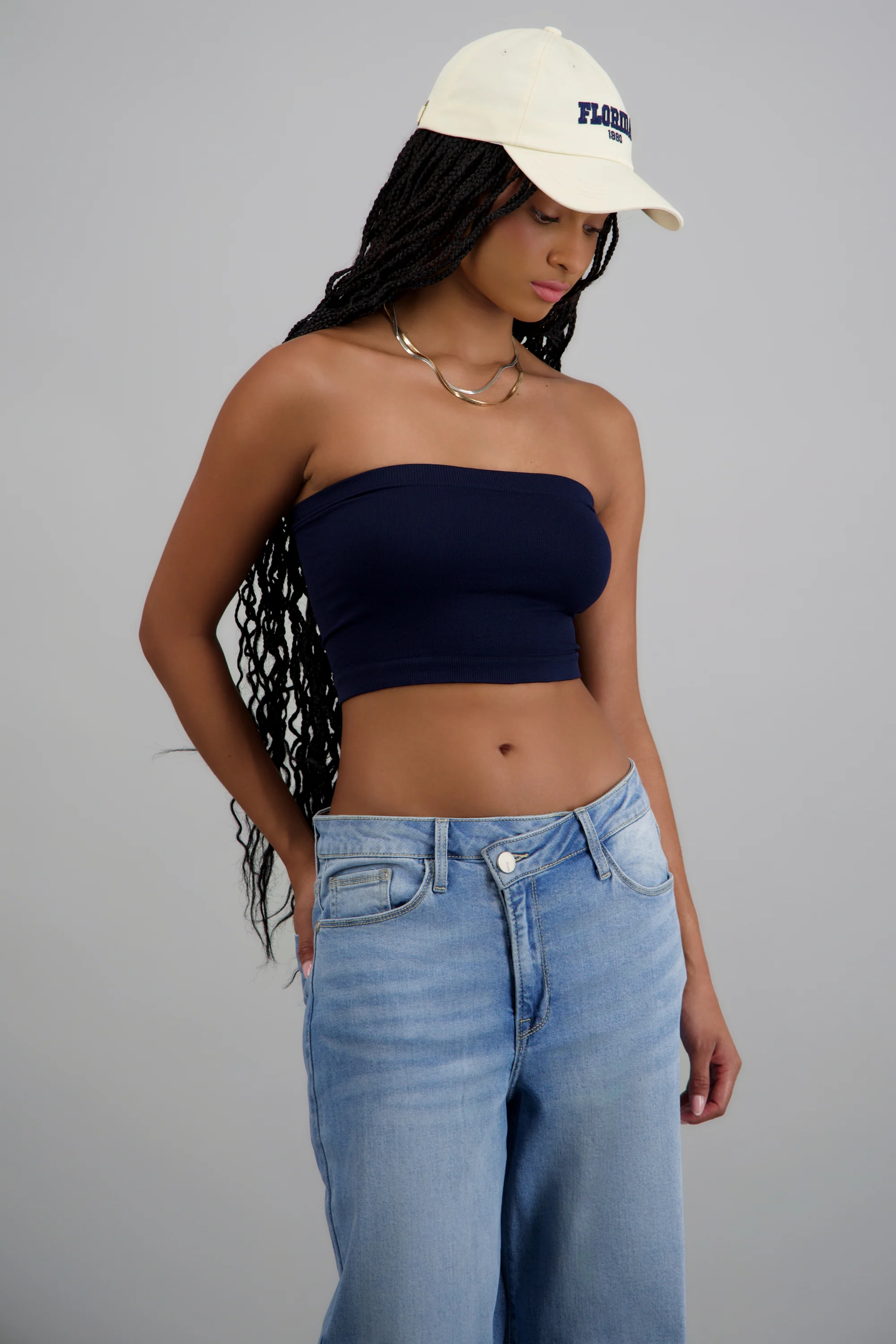 Top tubo seamless acanalado liso