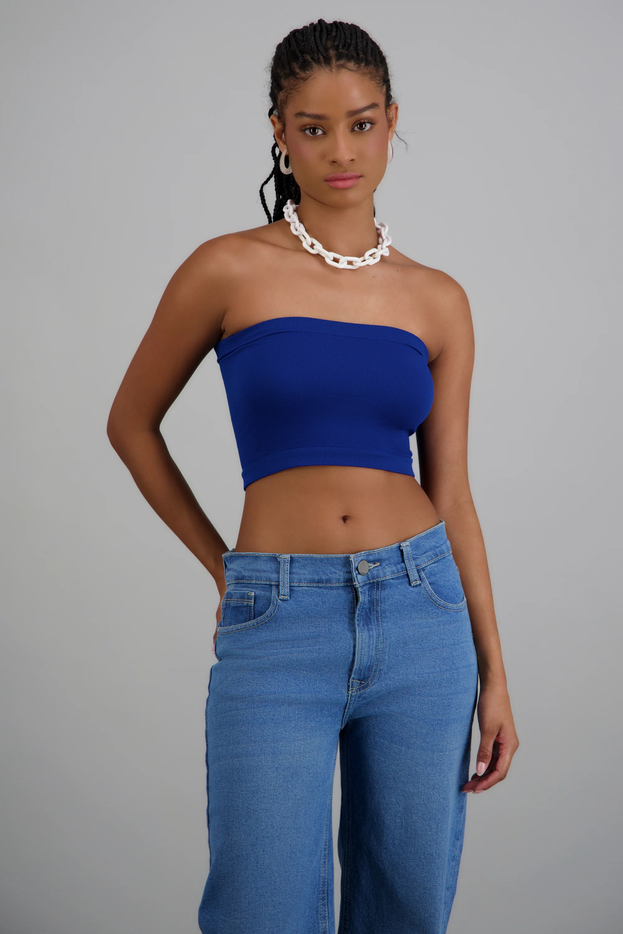 Top tubo seamless acanalado liso - Image 3