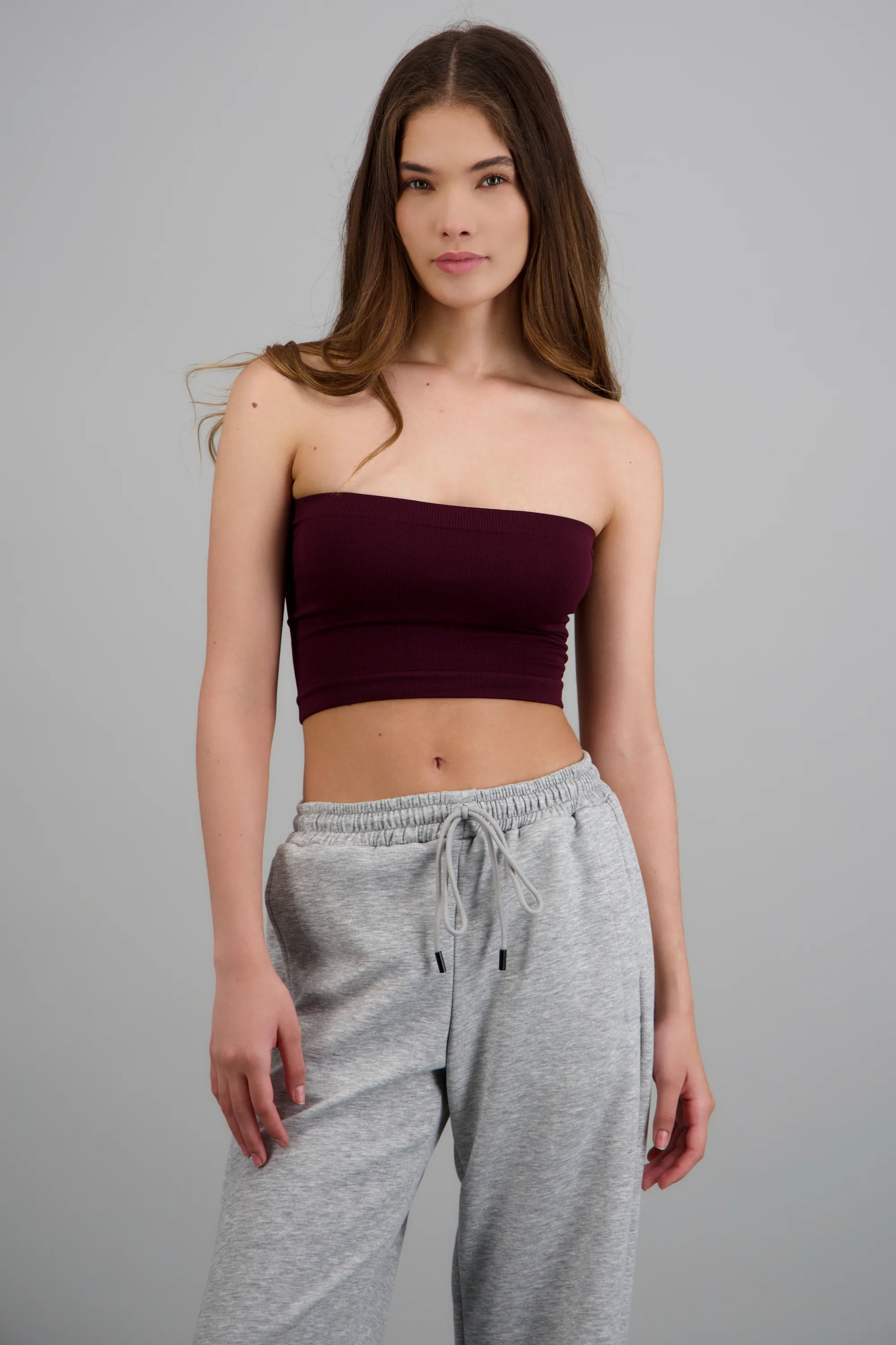 Top tubo seamless acanalado liso