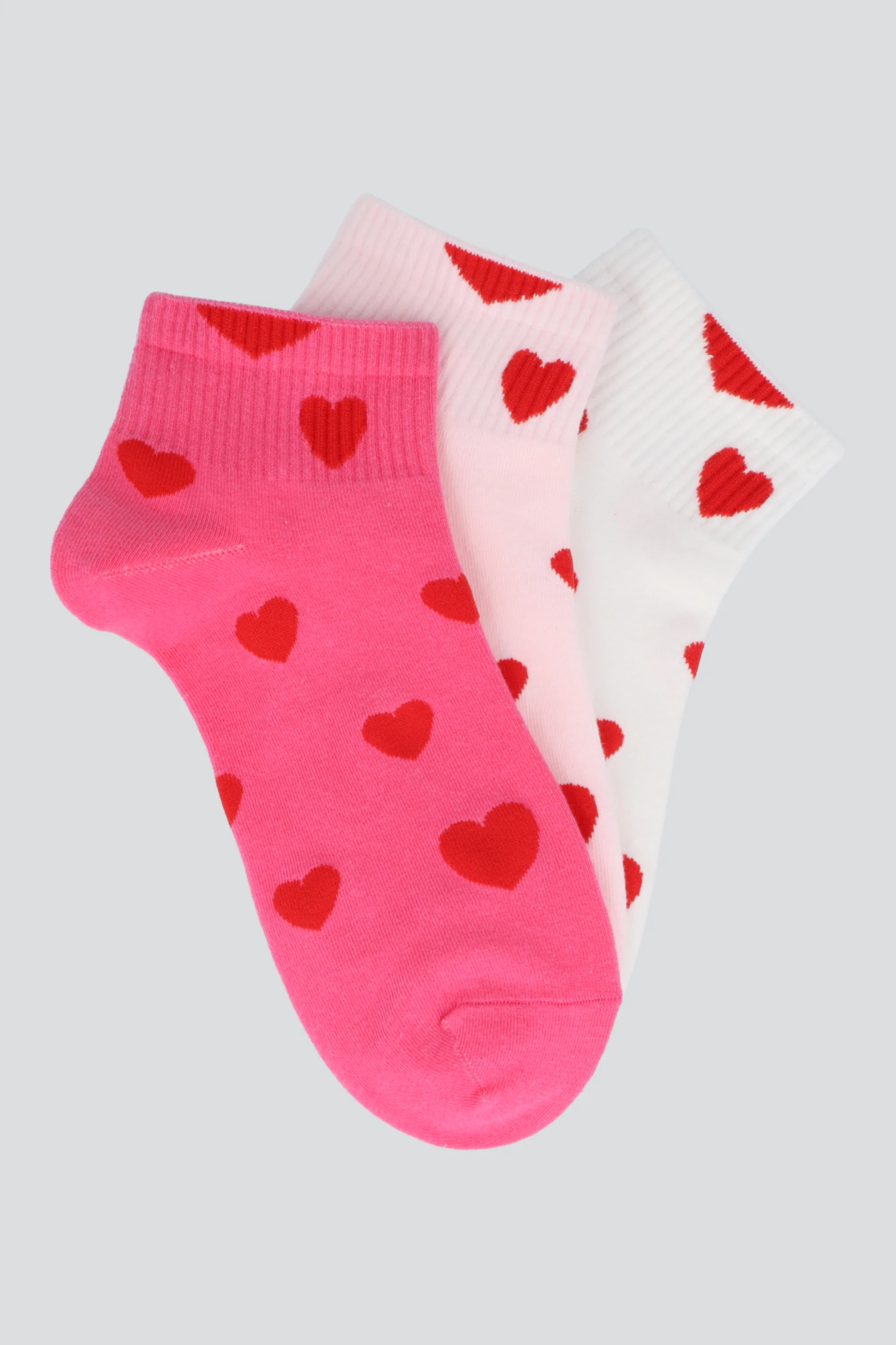 Tripack calcetin corazones